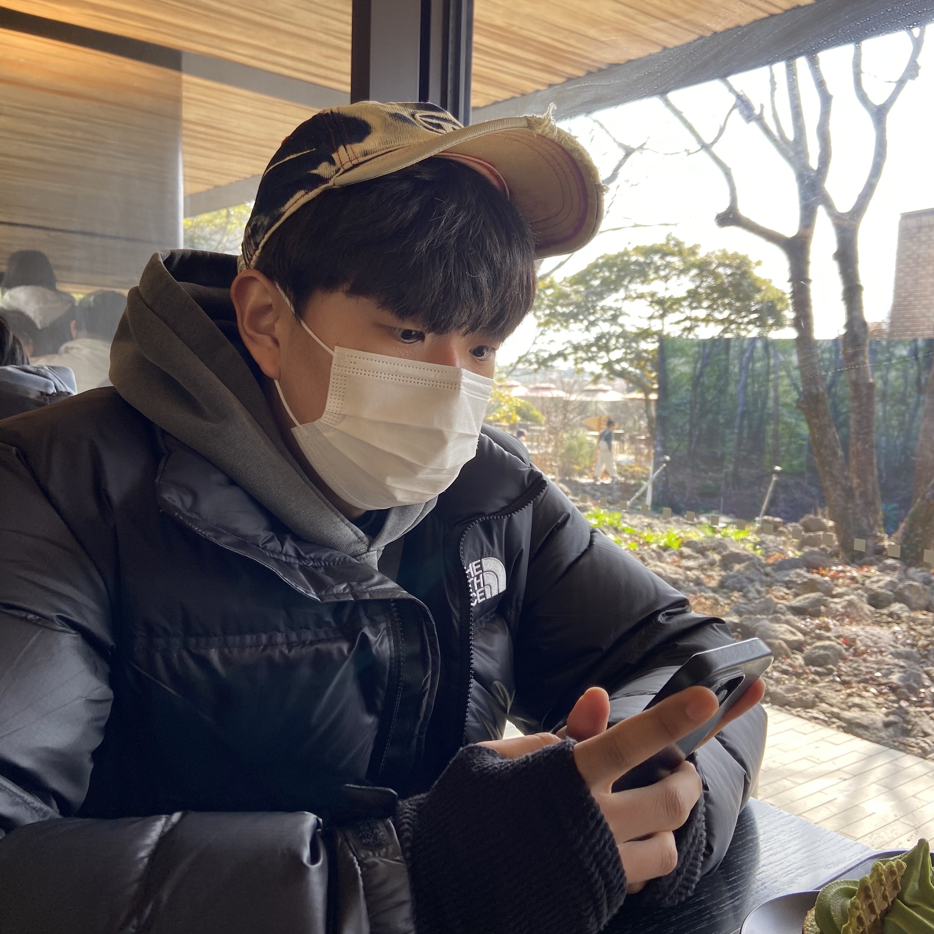The North Face 1996 Eco Nuptse Jacket Black, Diesel C-Seymon Treated Denim Baseball Cap Blue White 착용 스타일 - 1