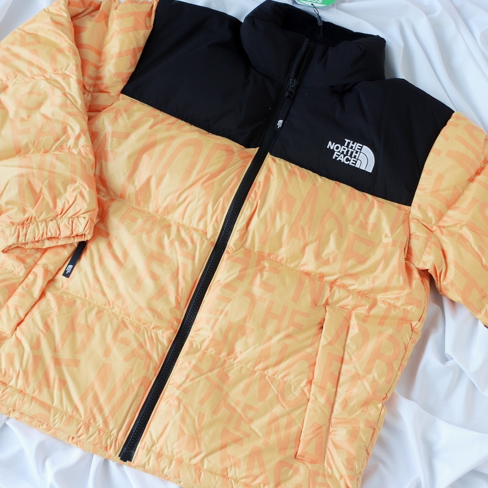 The North Face White Label Novelty Nuptse Down Jacket P Yellow 착용 스타일