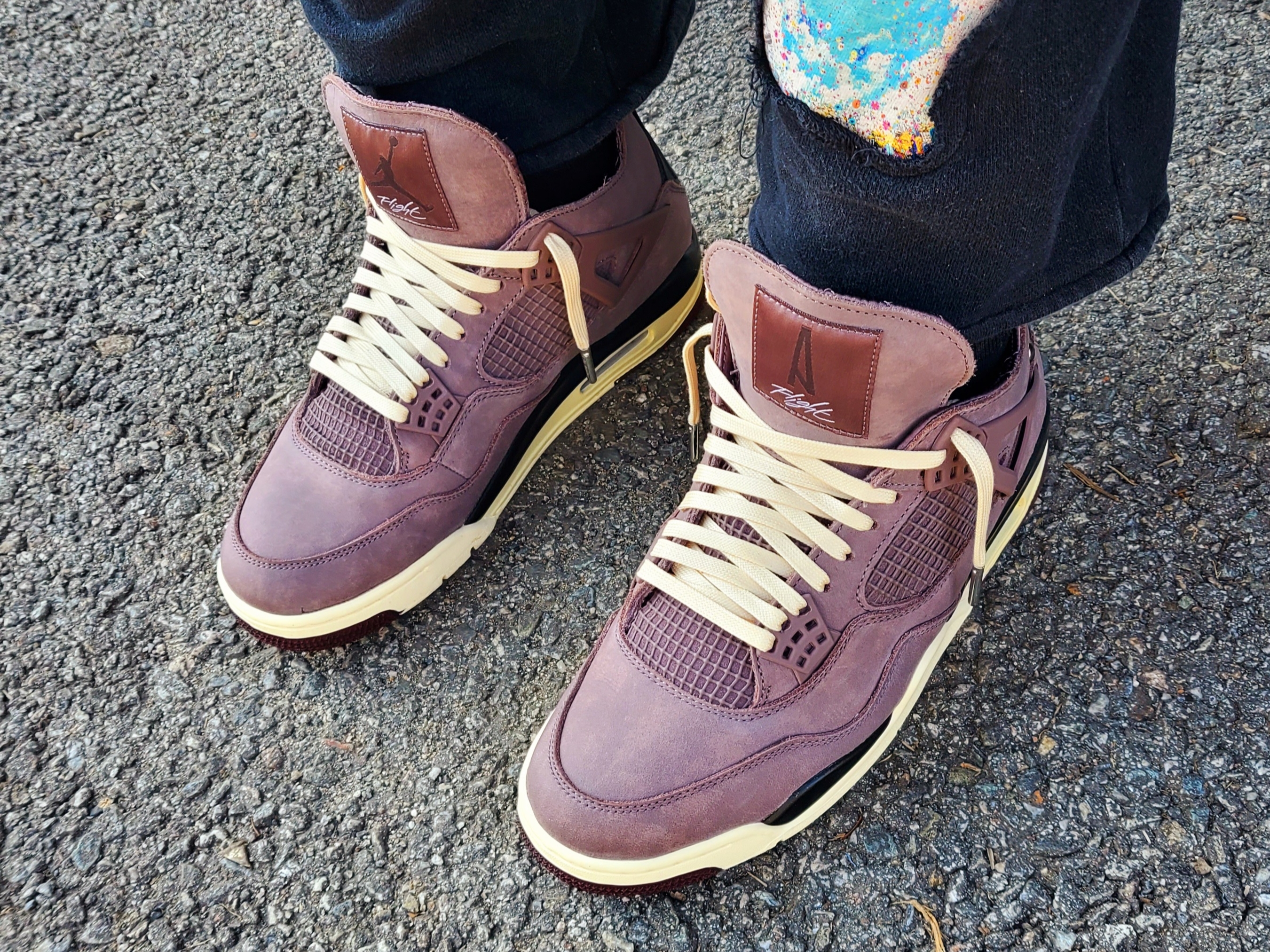 Jordan 4 x A Ma Maniere Retro Violet Ore 착용 스타일 - 3