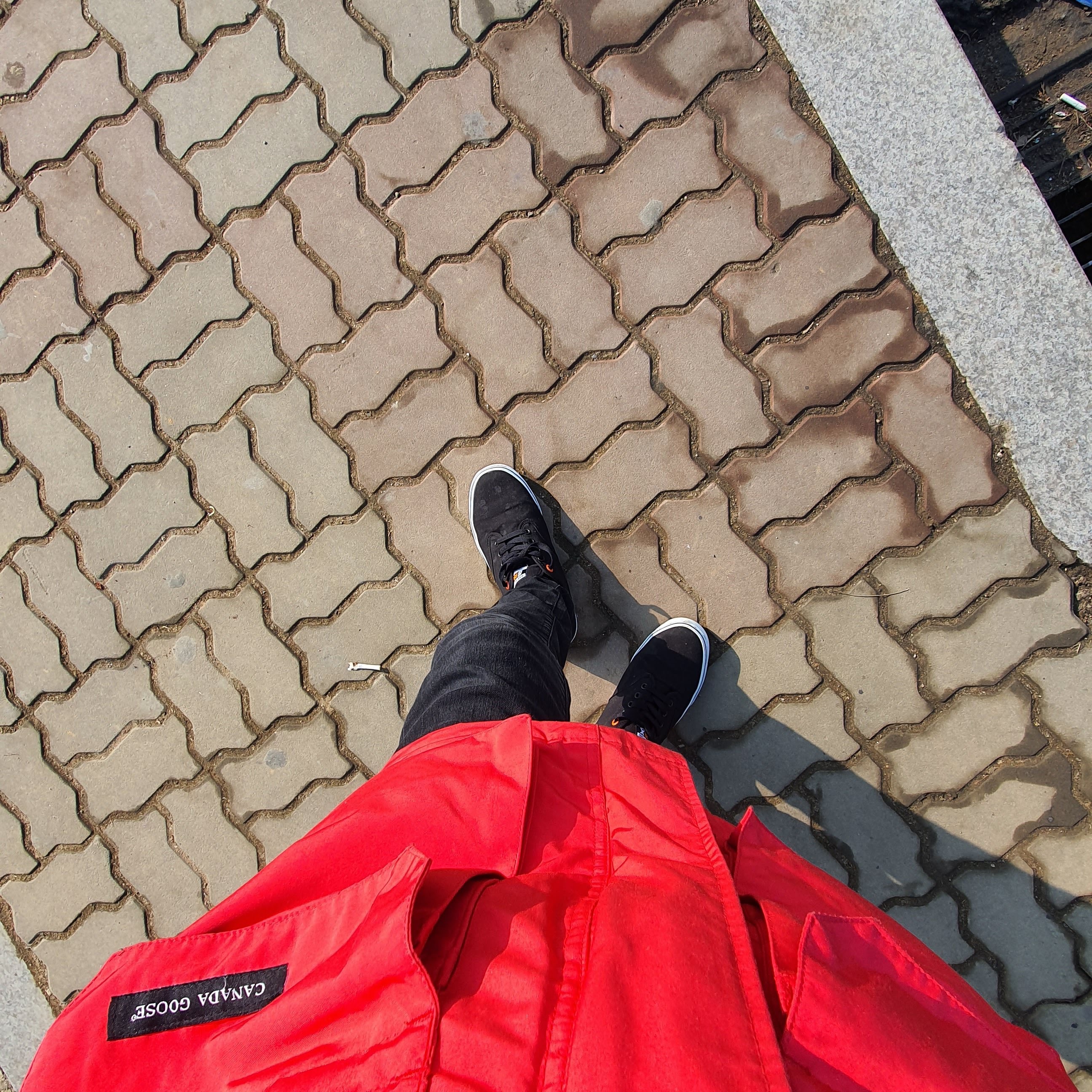 Canada Goose Expedition Parka Red 착용 스타일 - 2