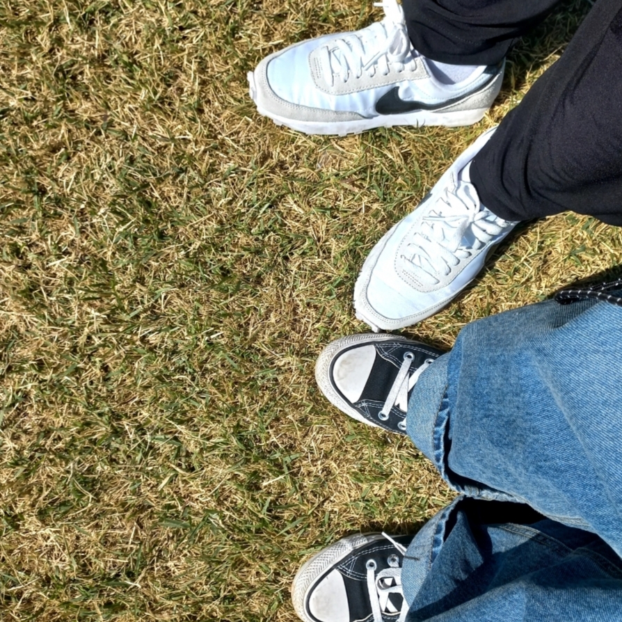 Converse Chuck Taylor All Star Hi Black, (W) Nike Daybreak Summit White Black 착용 스타일