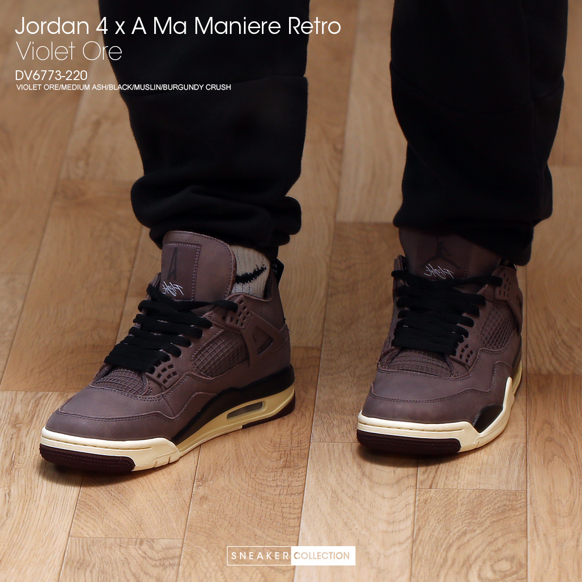 Jordan 4 x A Ma Maniere Retro Violet Ore 착용 스타일 - 4