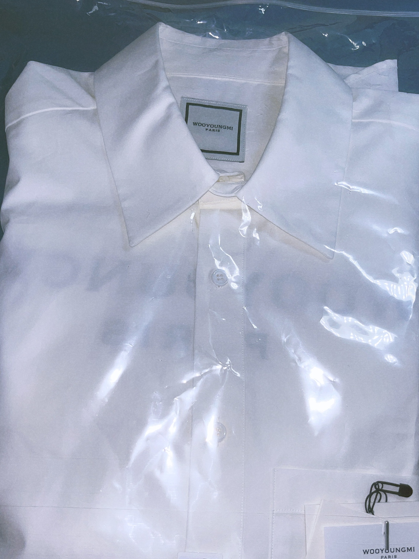 Wooyoungmi Cotton Back Logo Shirt White - 22FW 착용 스타일