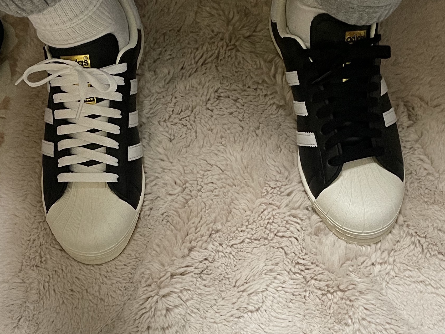 Adidas Superstar 82 FI Core Black 착용 스타일