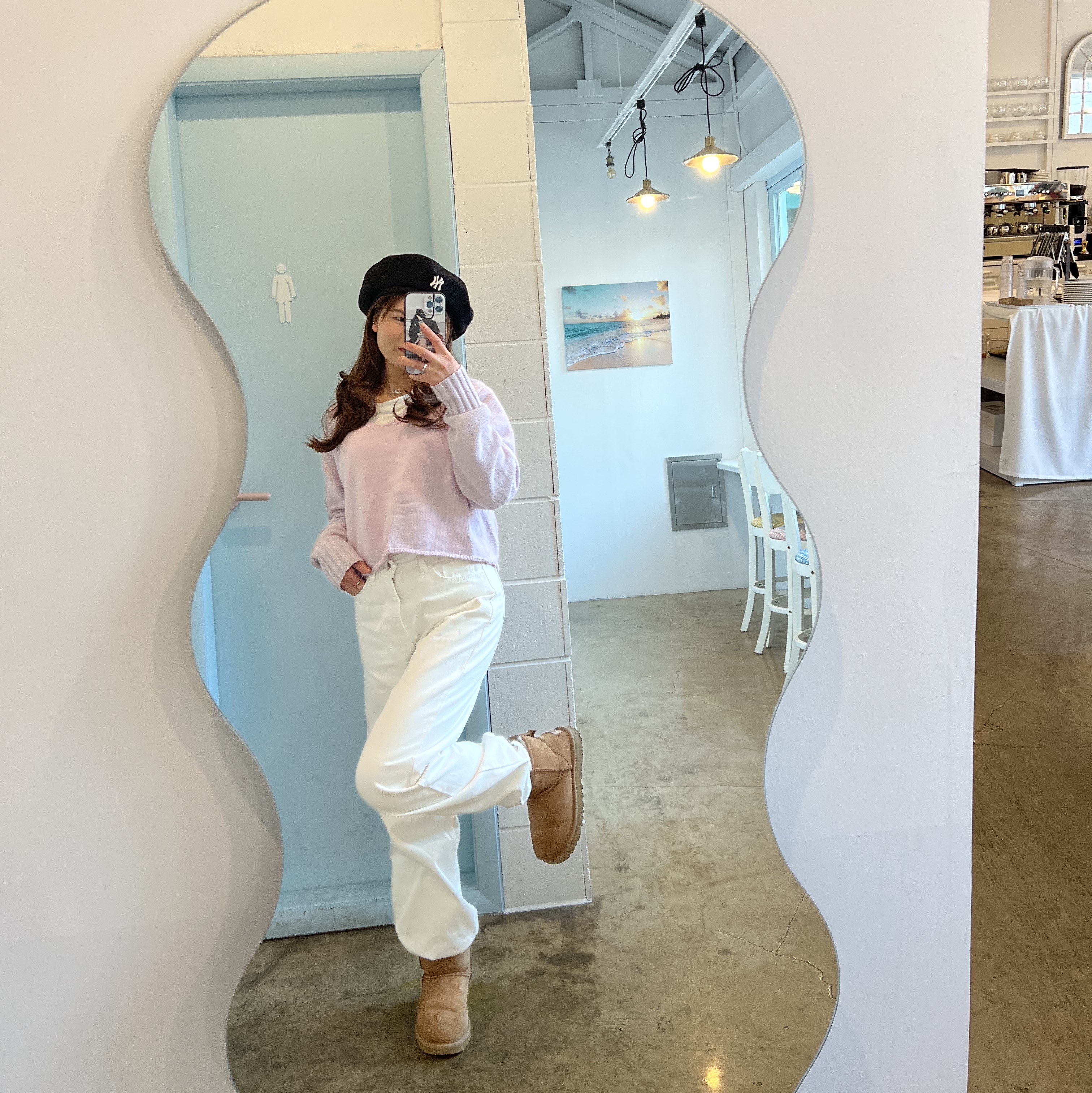 (W) UGG Classic Mini II Boots Chestnut 착용 스타일 - 2