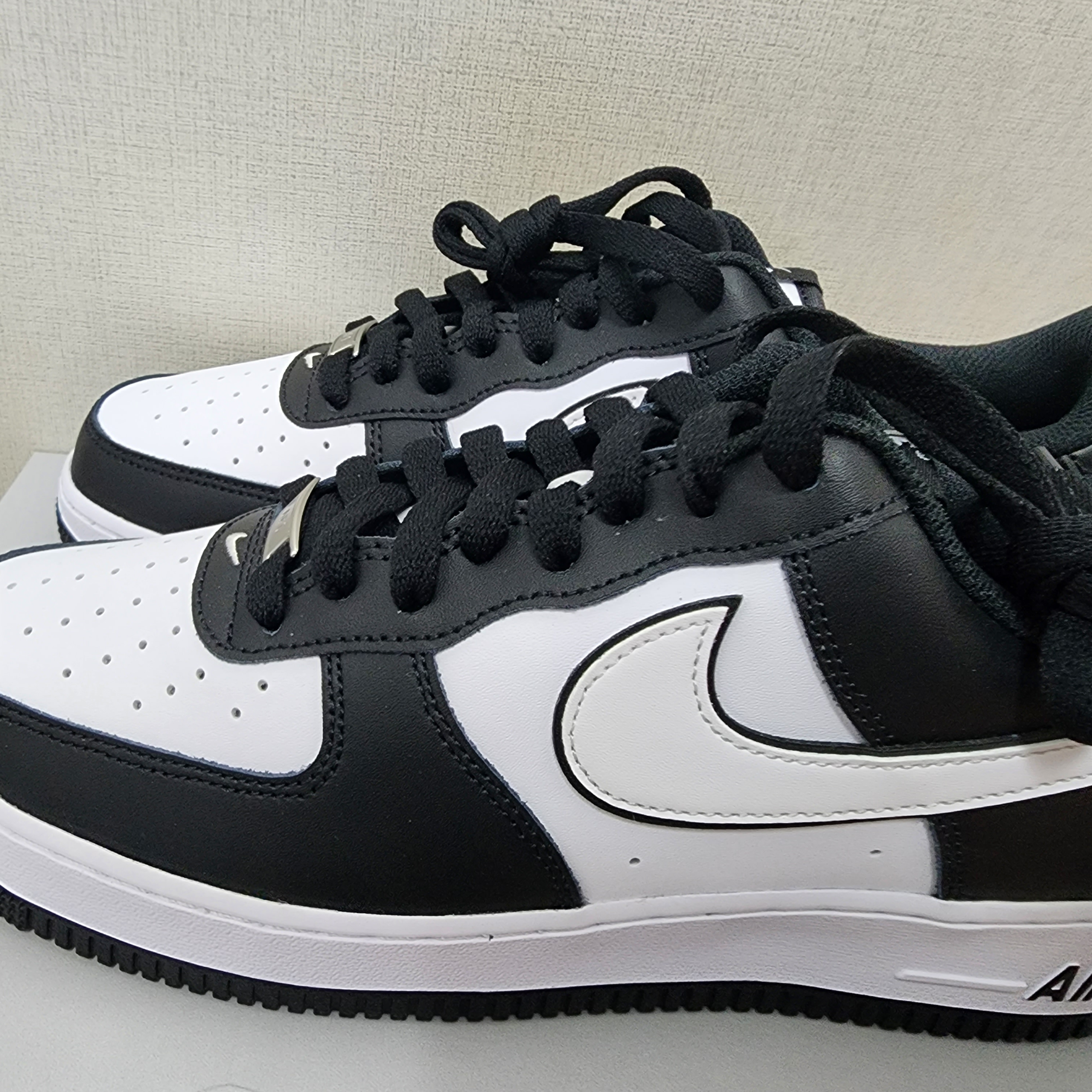 Nike Air Force 1 '07 Black White, Nike Dunk Low Retro Black 착용 스타일 - 2