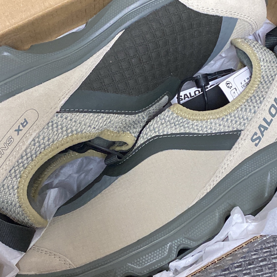 Salomon RX Snug Moss Gray 착용 스타일 - 1
