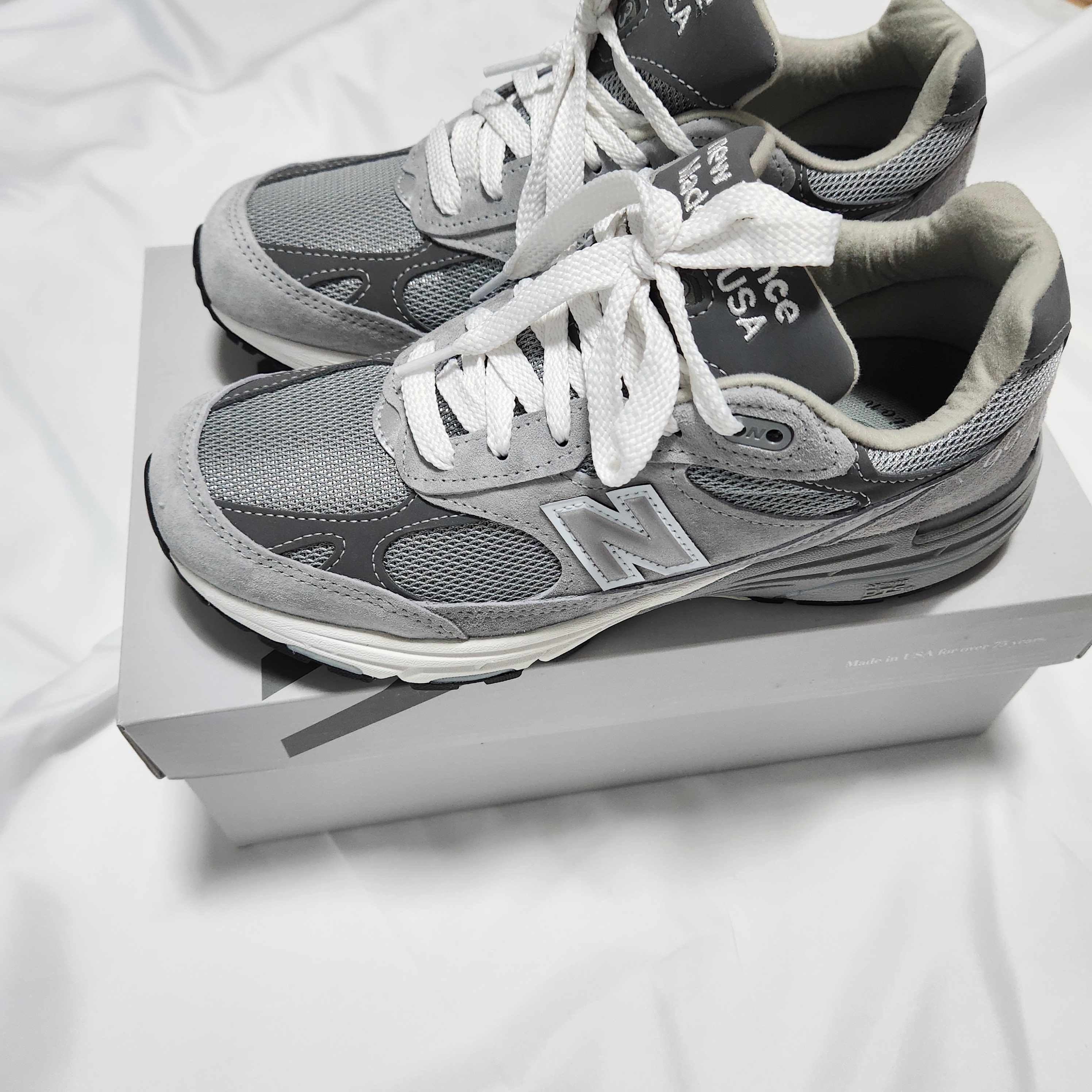 New Balance 993 Made in USA Grey - D Standard 착용 스타일 - 5