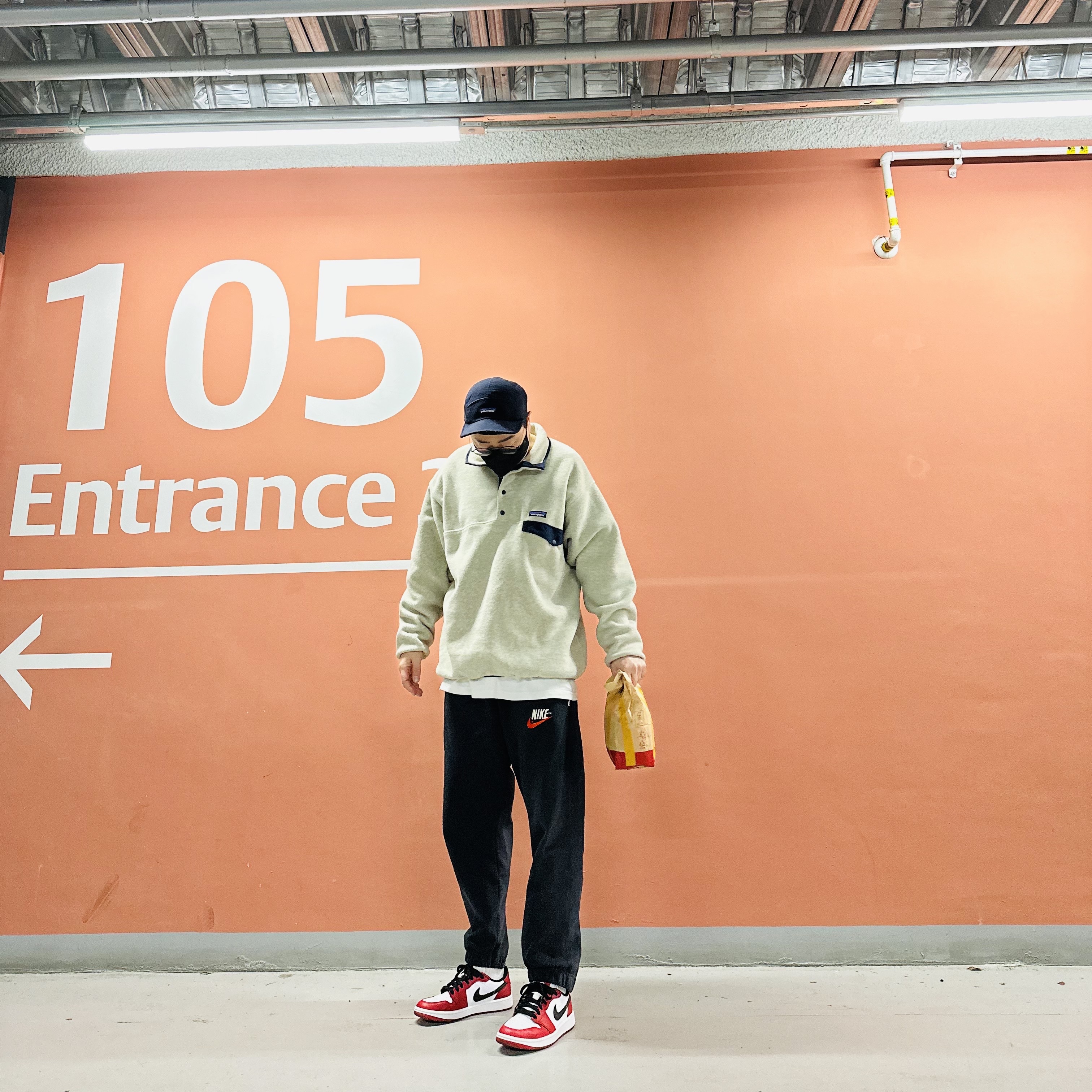 Patagonia Synchilla Snap-T Fleece Pullover Oatmeal Heather, Jordan 1 Low Golf Chicago 착용 스타일 - 1