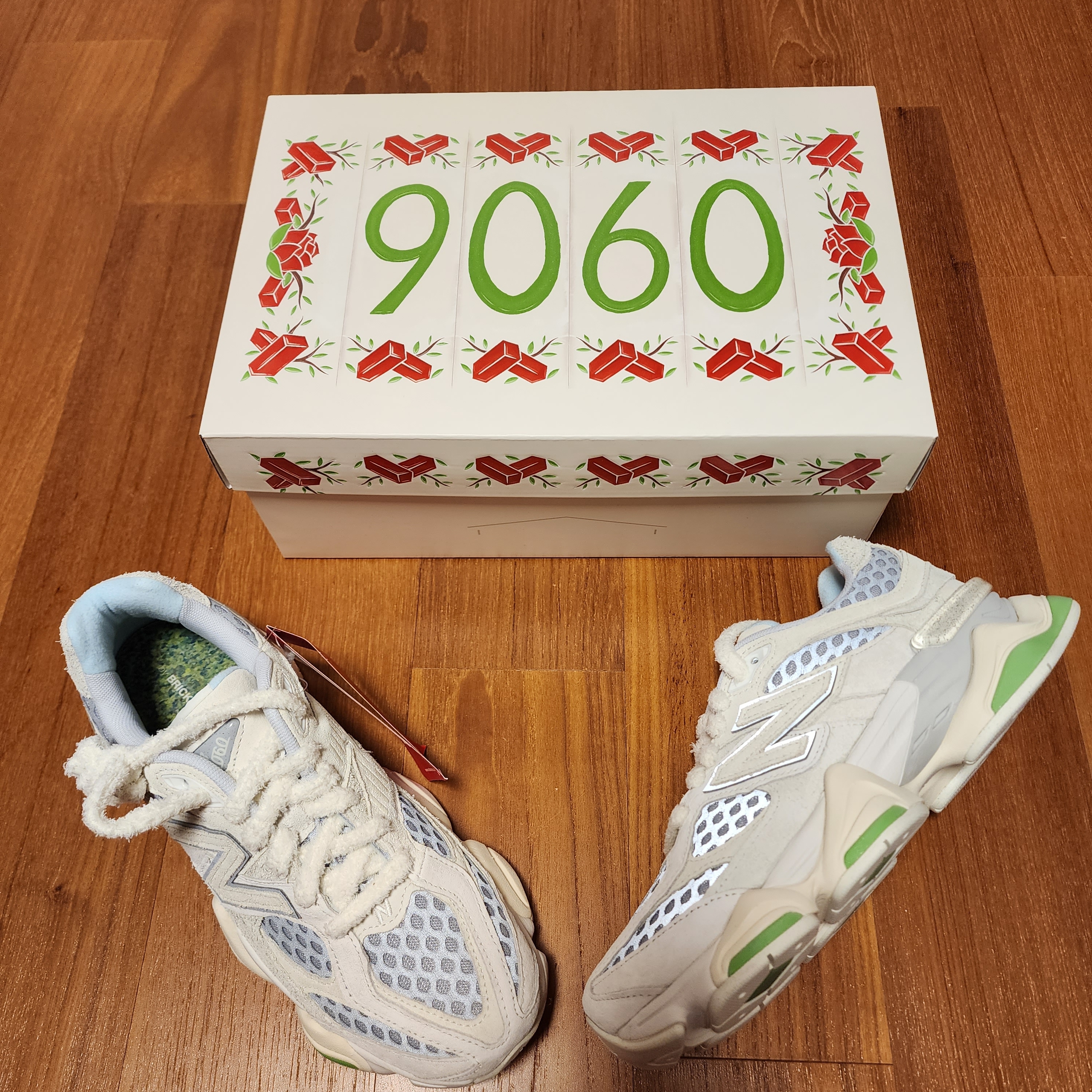 New Balance x Bricks & Wood 9060 Angora Rain Cloud 착용 스타일 - 2
