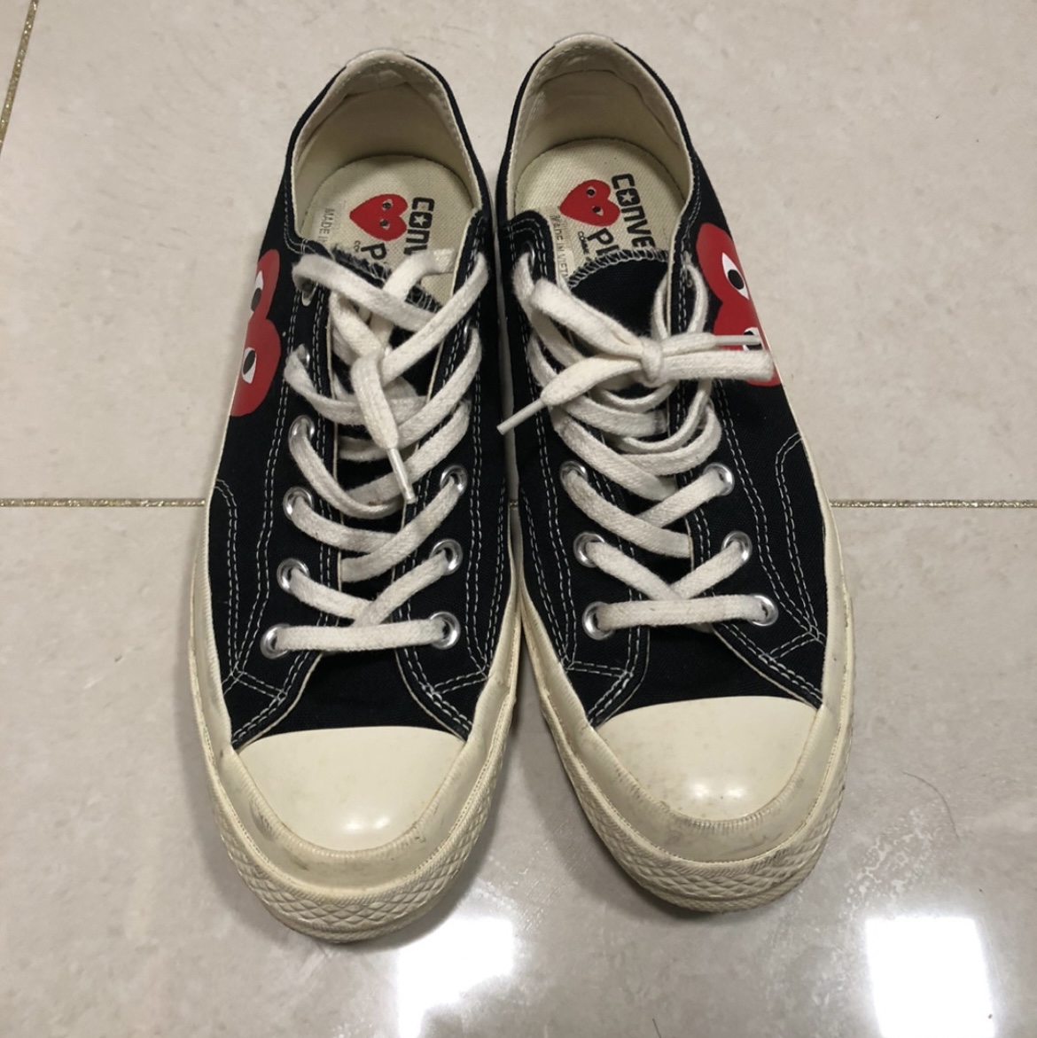 Converse x Play Comme des Garcons Chuck 70 Ox Black 착용 스타일