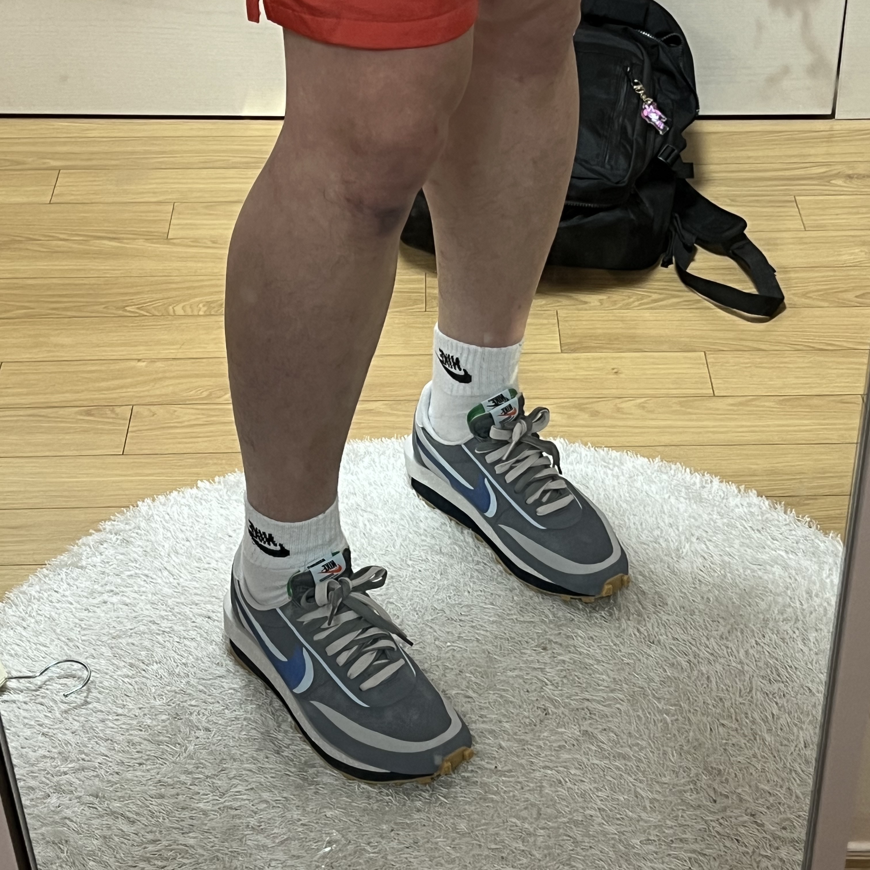 Nike x Sacai x Clot LDWaffle Cool Grey 착용 스타일 - 1