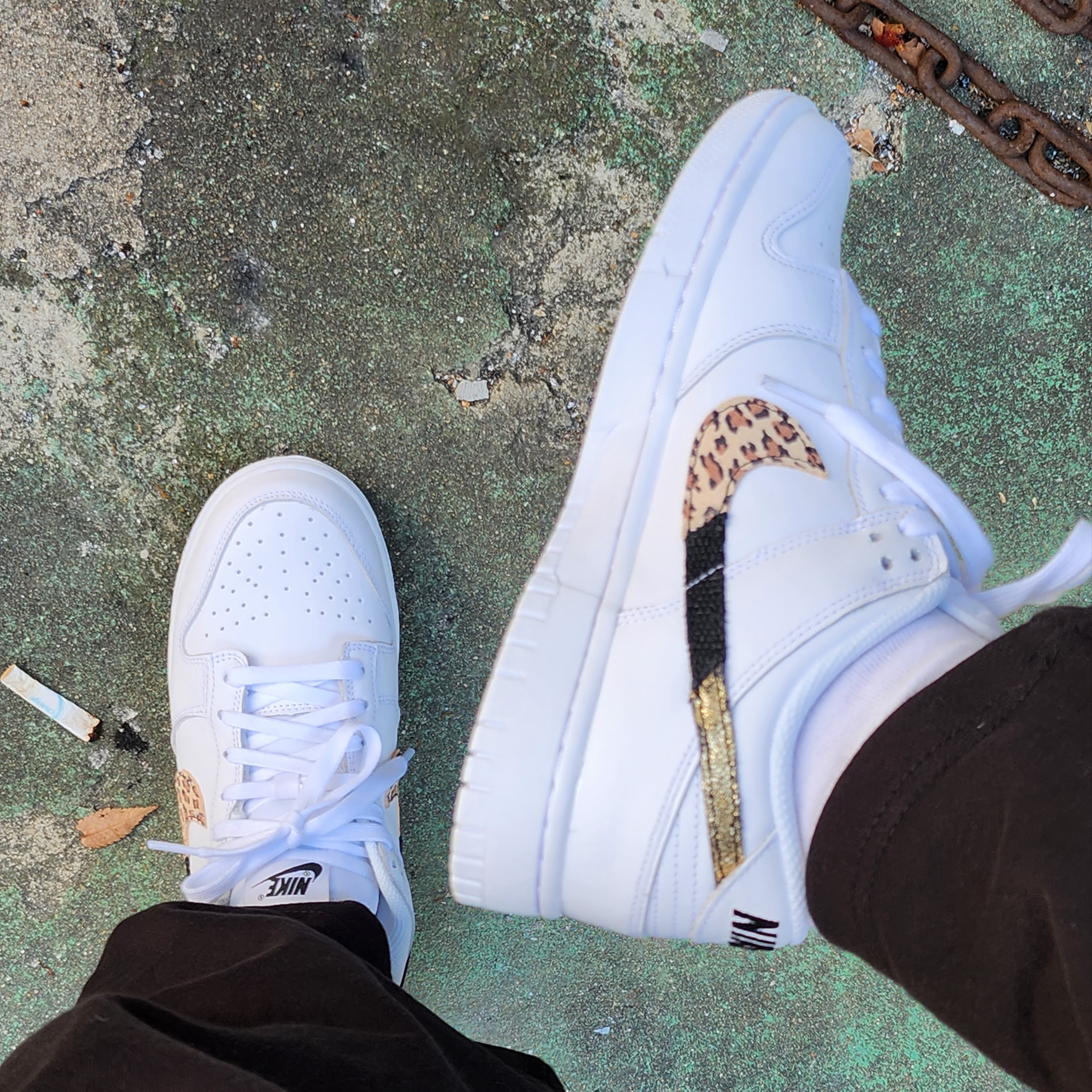 (W) Nike Dunk Low SE Primal White 착용 스타일