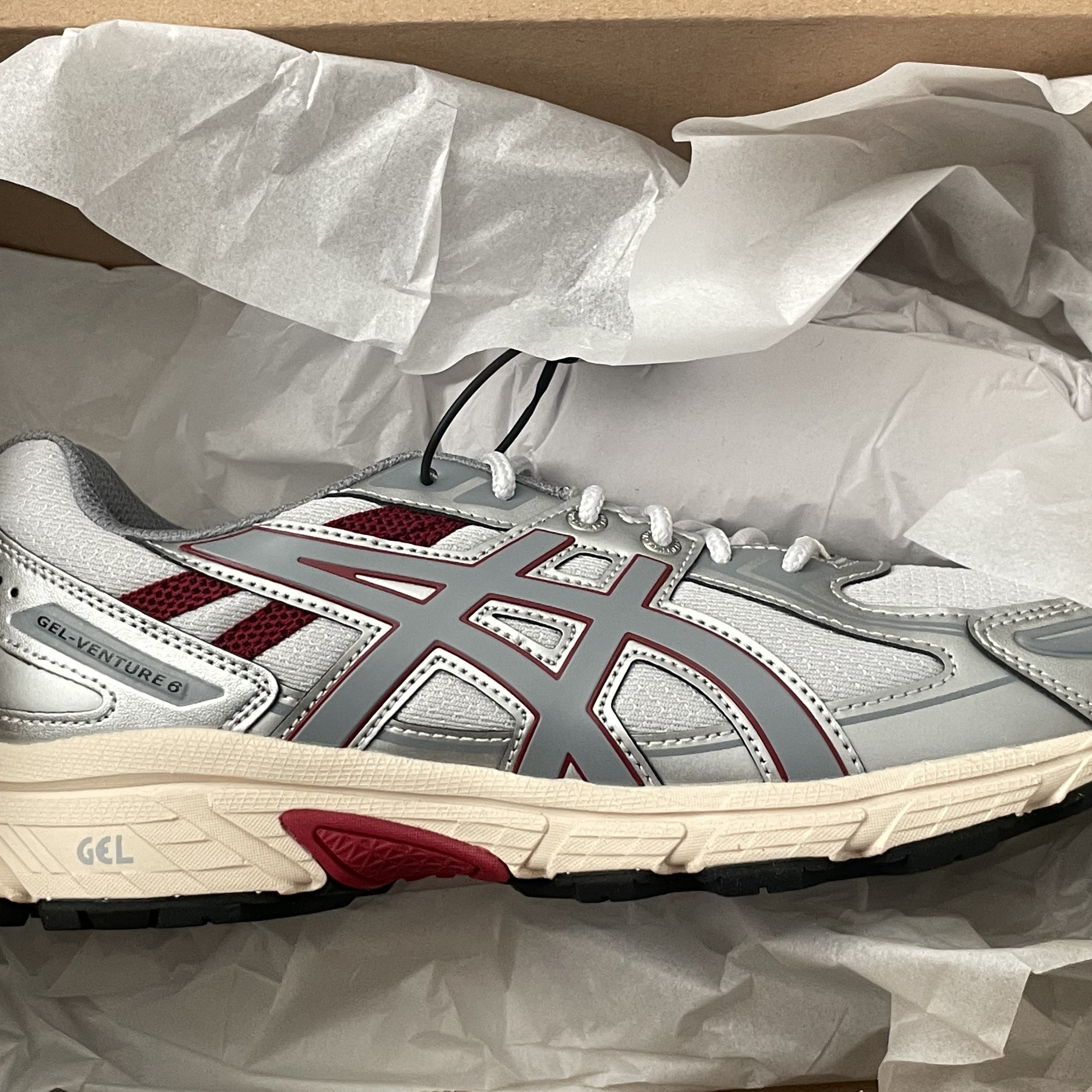 (W) Asics Gel-Venture 6 Glacier Grey Sheet Rock 착용 스타일 - 1