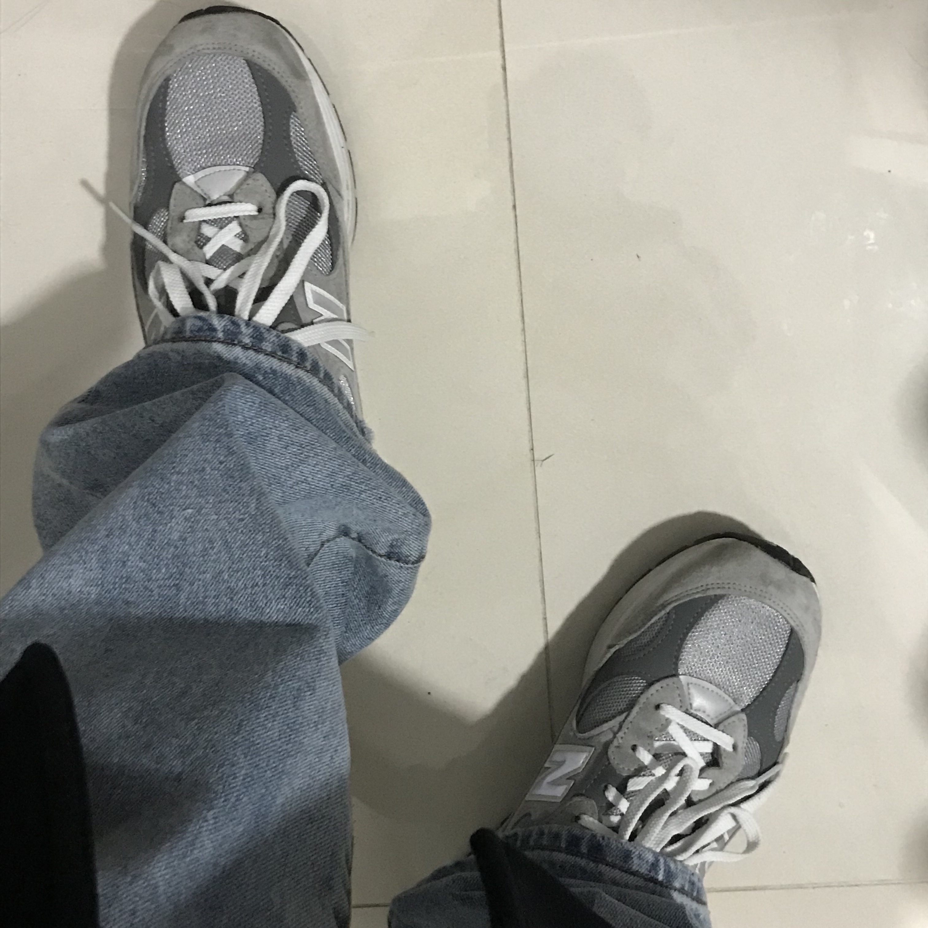 New Balance 992 Made in USA Grey - D Standard 착용 스타일