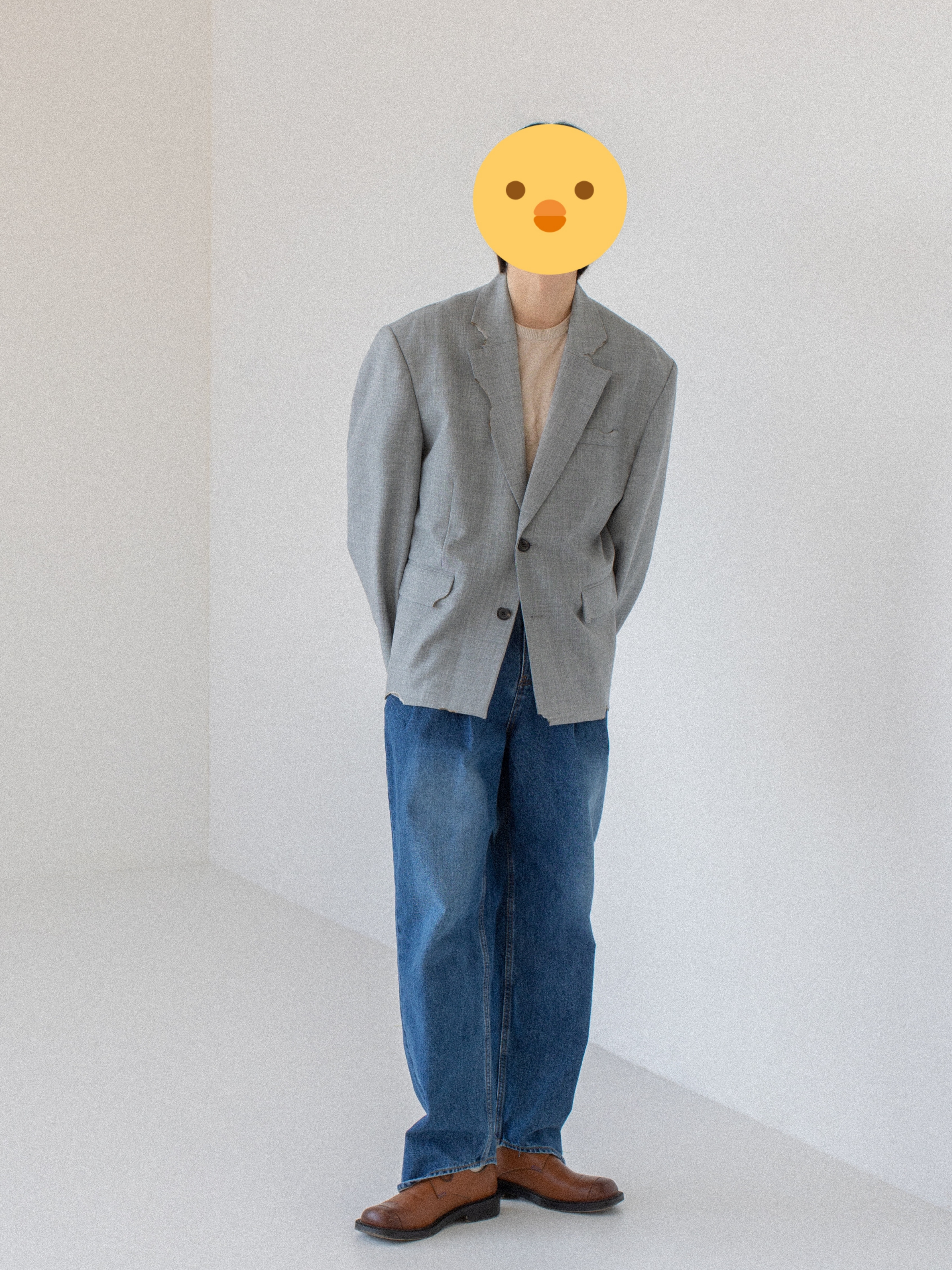Ader Error Pollon Jeans Blue 착용 스타일 - 1