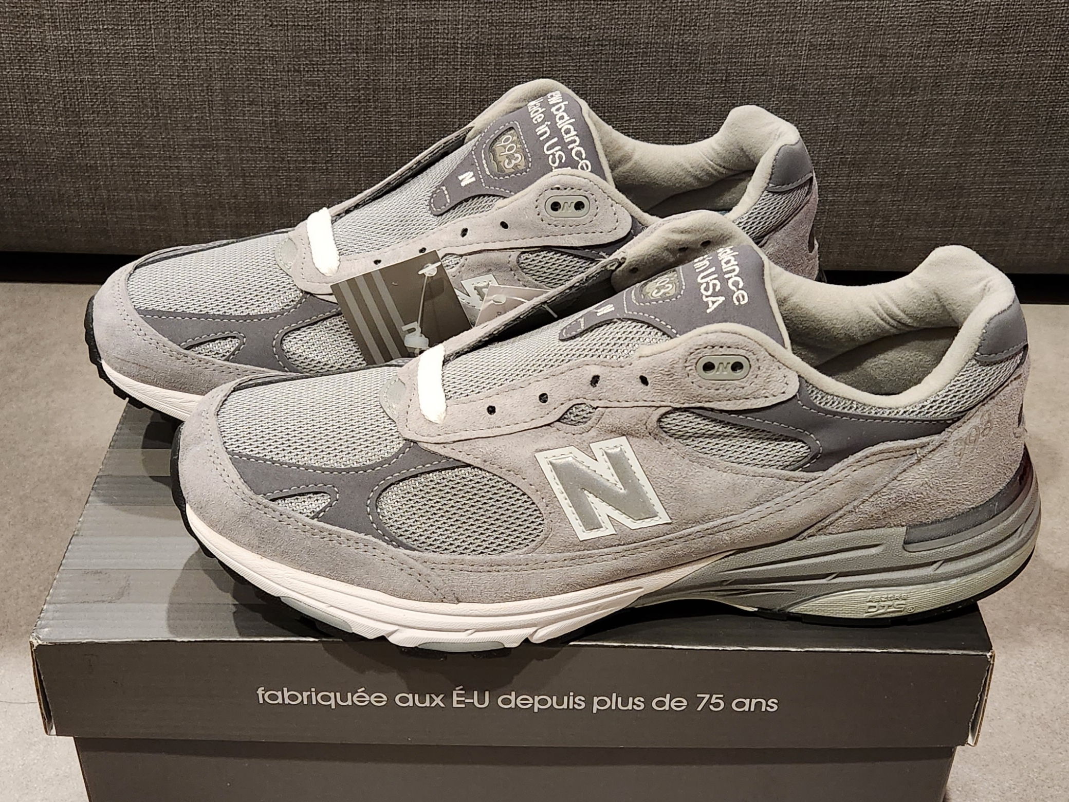 New Balance 993 Made in USA Grey - D Standard 착용 스타일