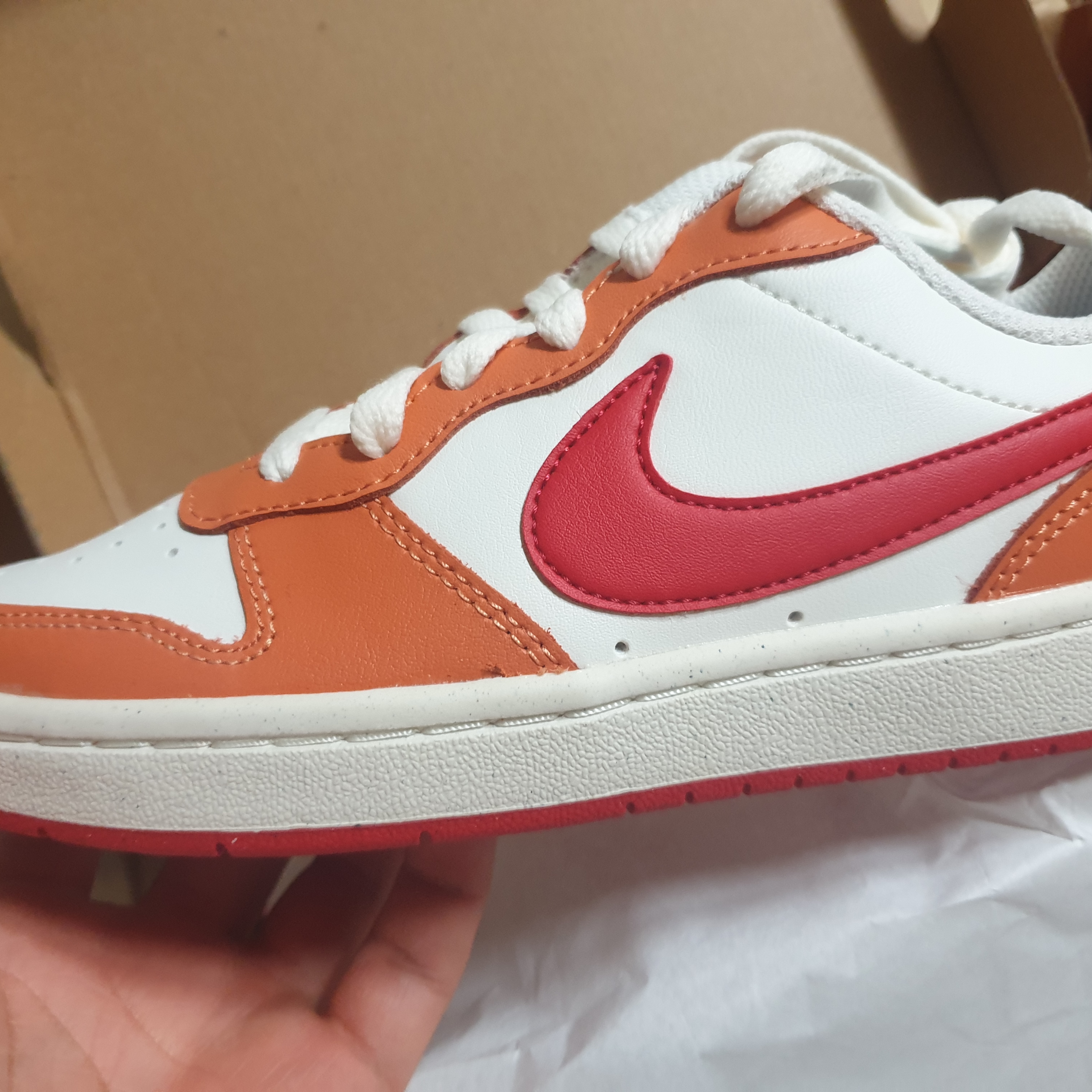 (GS) Nike Court Borough 2 Hot Curry 착용 스타일