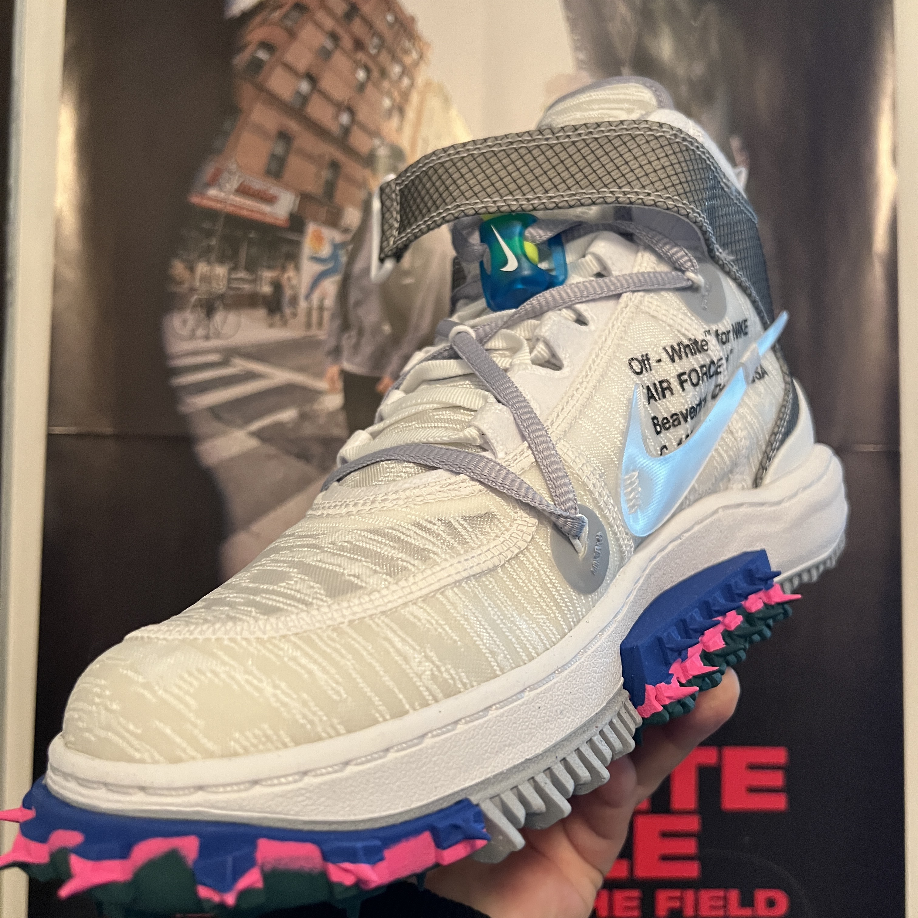 Nike x Off-White Air Force 1 Mid SP White 착용 스타일