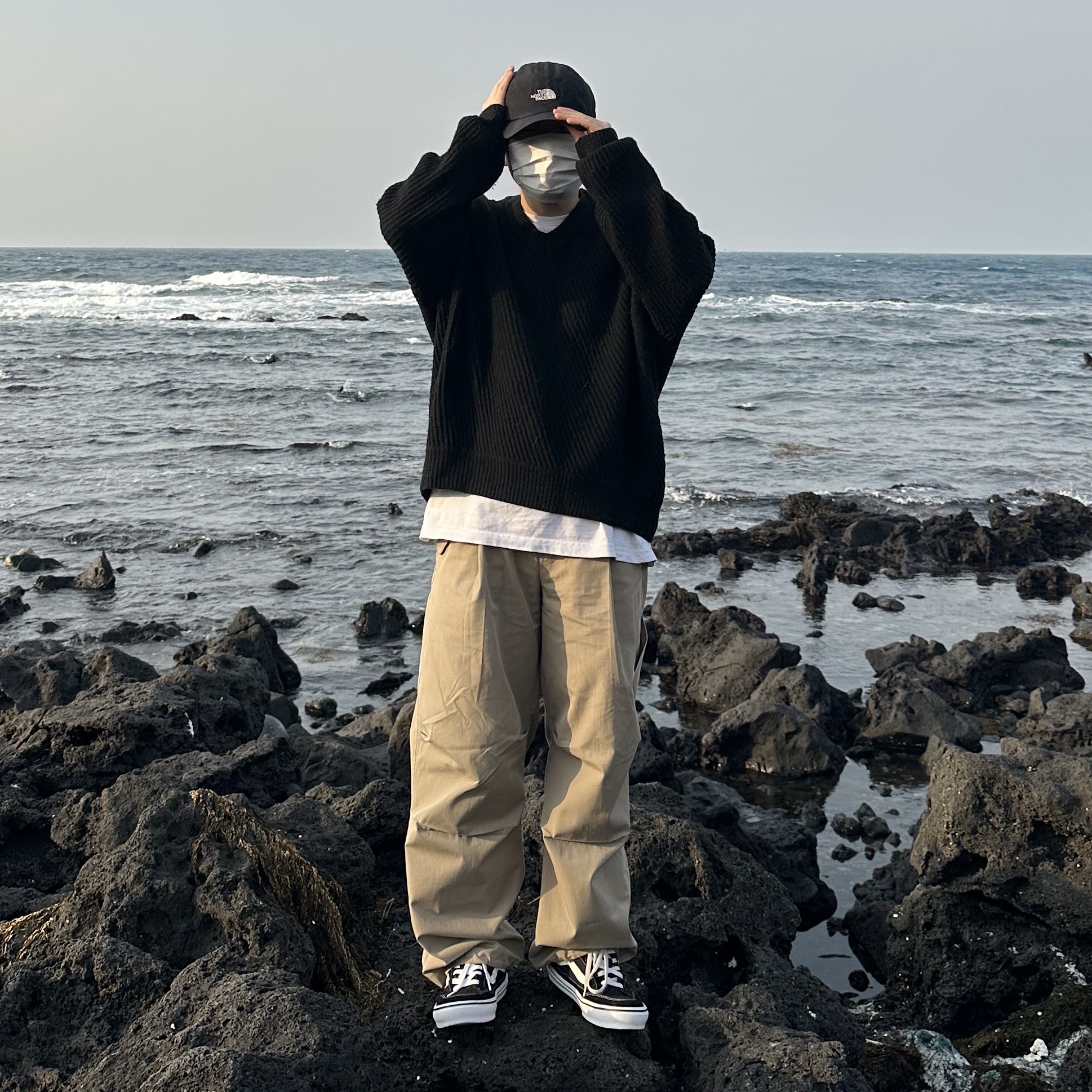 Vans Vault OG Old Skool LX Black 착용 스타일 - 3