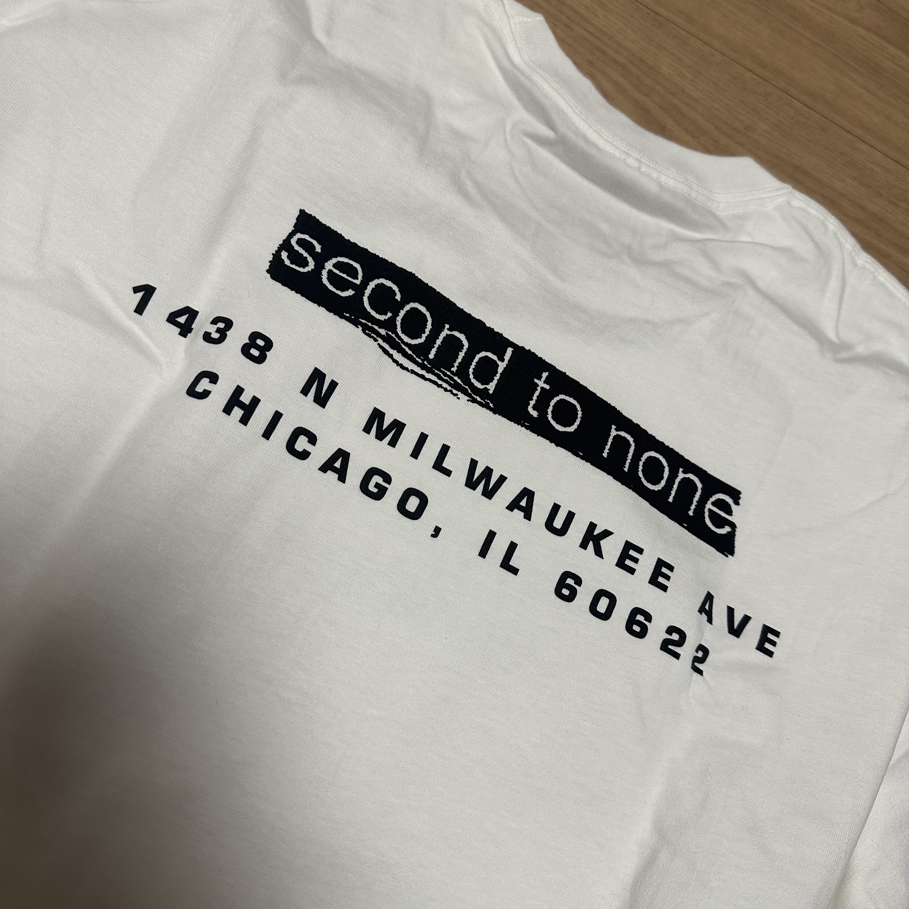 Supreme Chicago Box Logo T-Shirt White - 22FW 착용 스타일 - 2