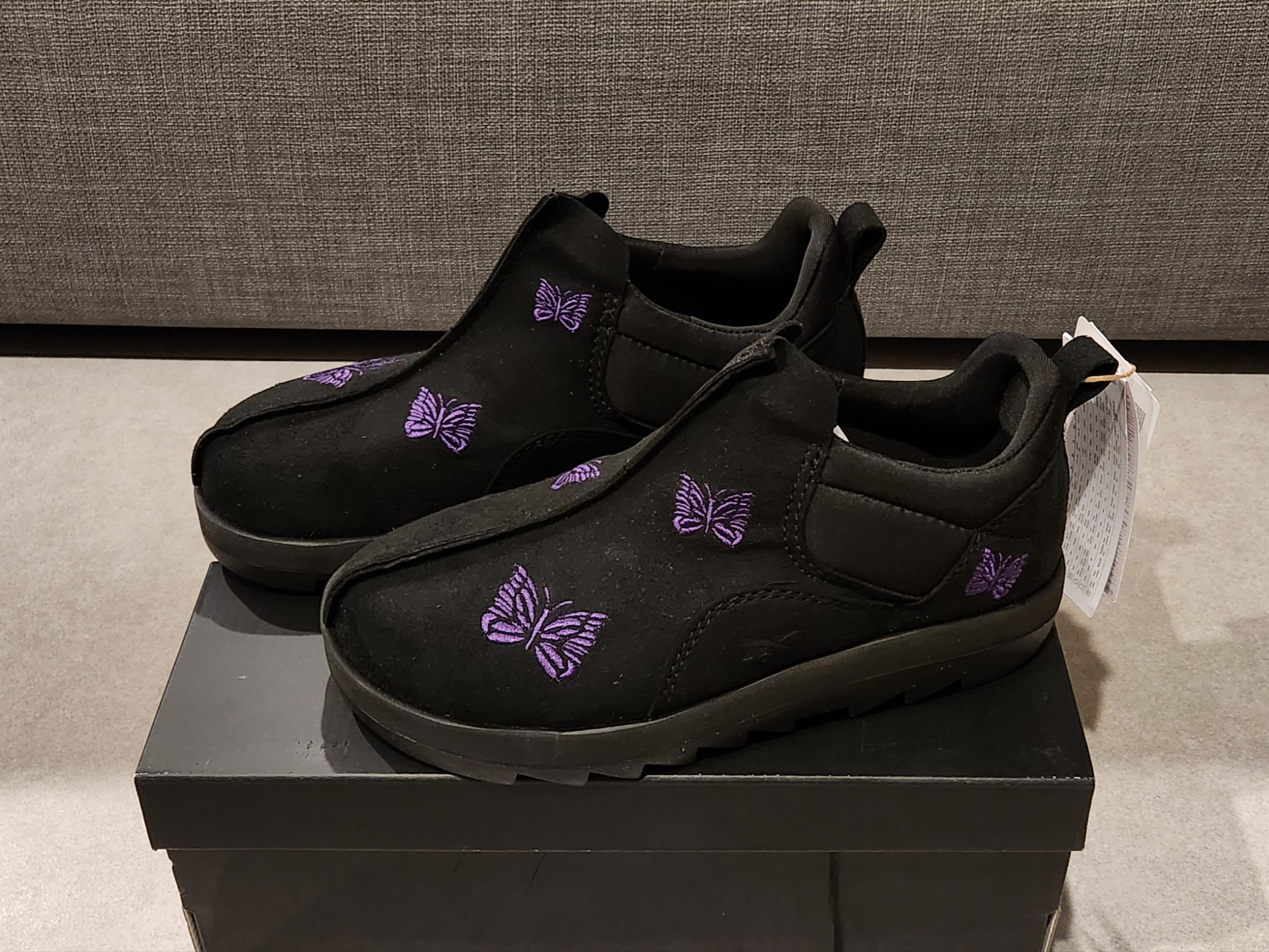 Reebok x Needles Beatnik Moc Core Black Extreme Purple 착용 스타일