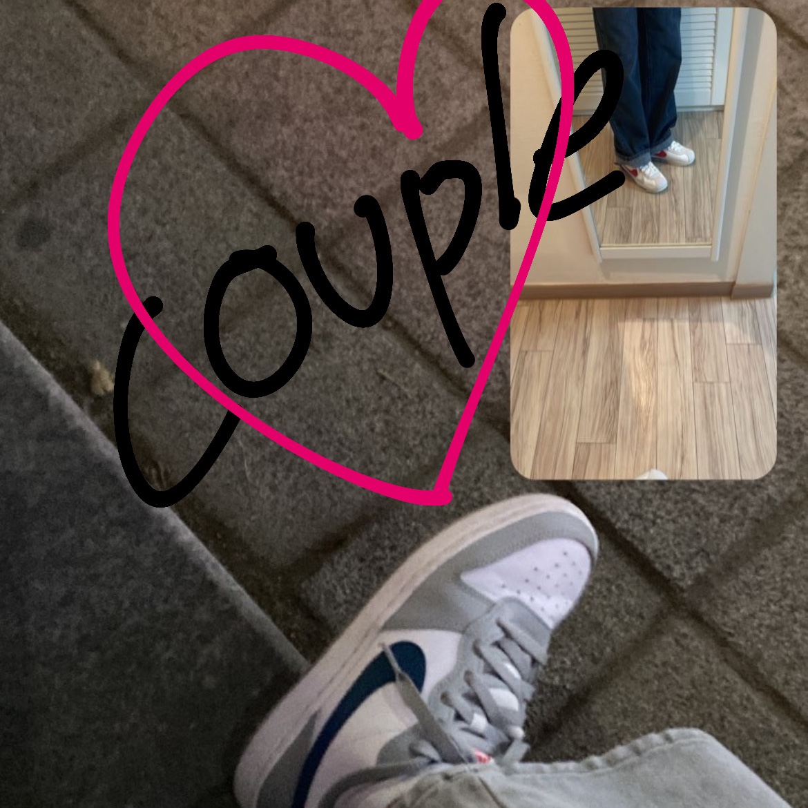 Nike x Sacai Zoom Cortez SP White and University Red 착용 스타일