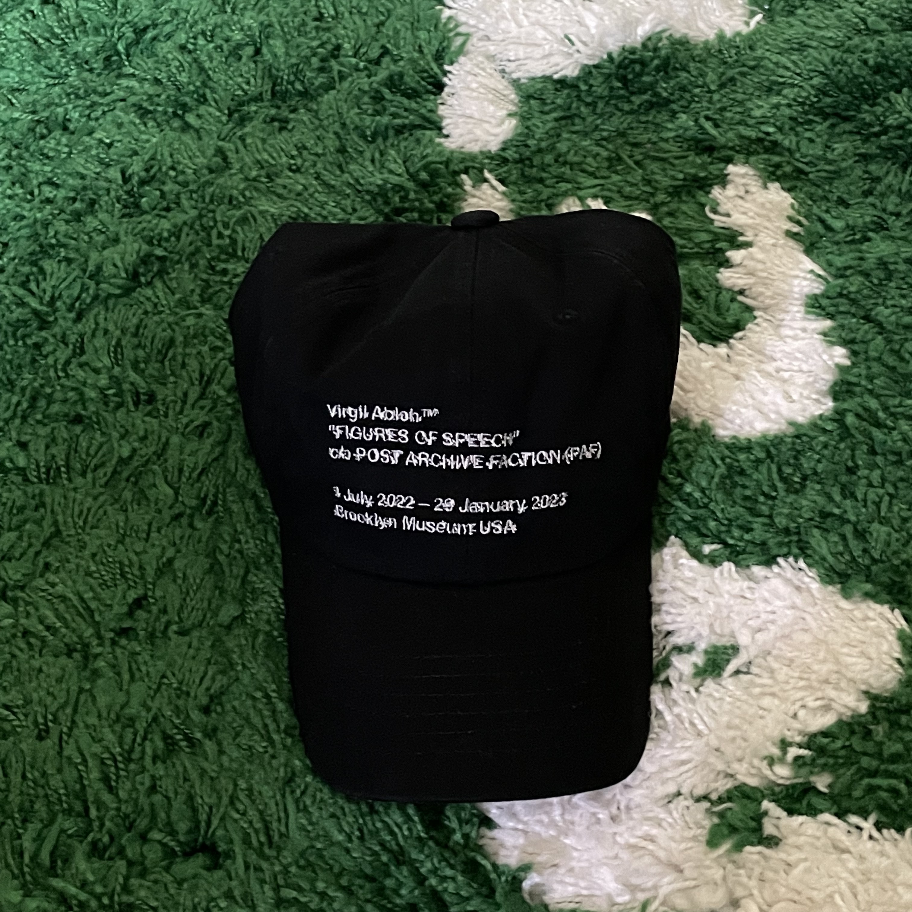 Off-White x Post Archive Faction Figures of Speech Cap Right Black 착용 스타일