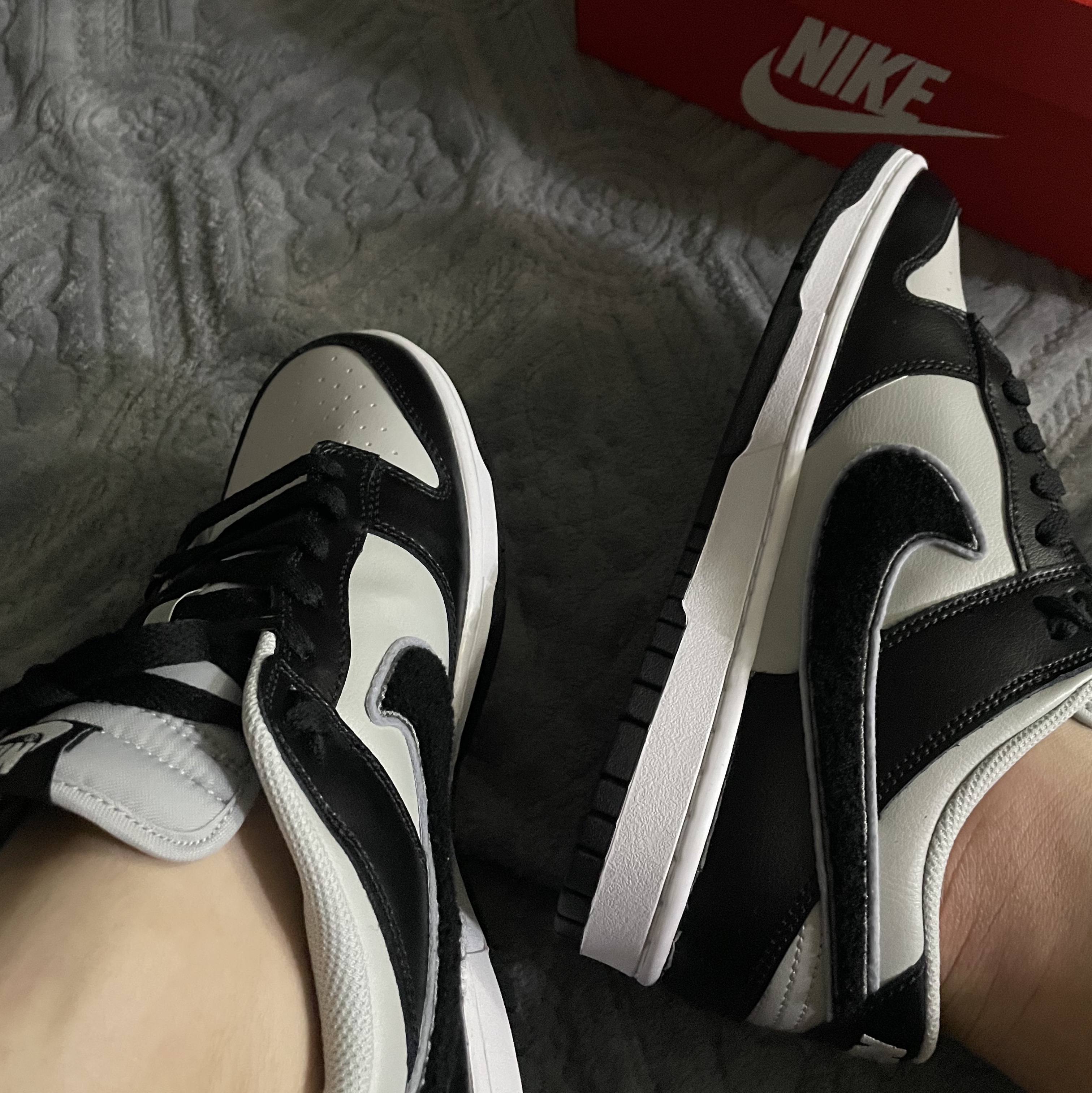 Nike Dunk Low Retro Grey Fog Black 착용 스타일 - 5