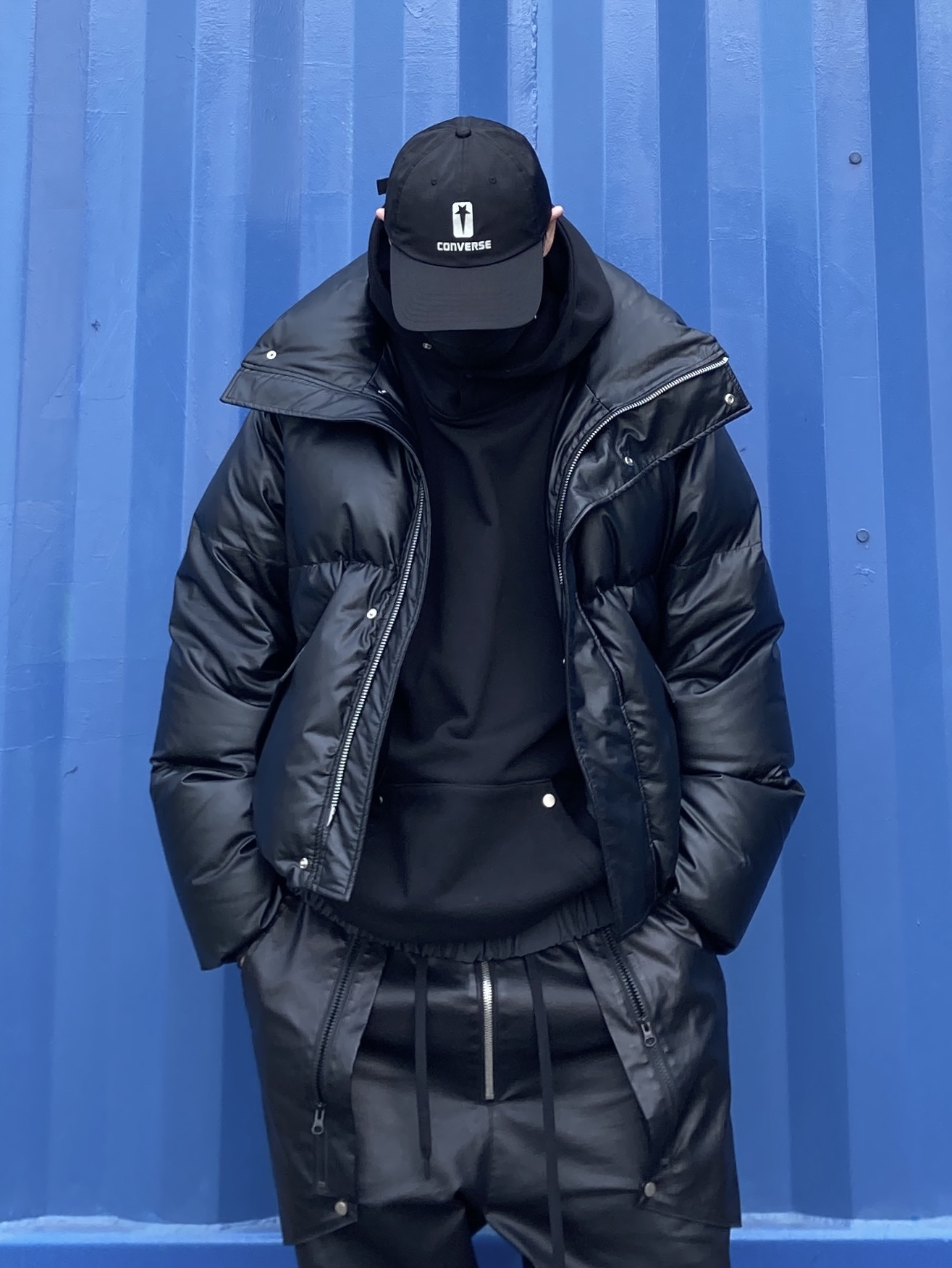 Converse x Drkshdw Turbowpn Black Cream, Converse x Drkshdw Dad Cap Black 착용 스타일 - 5