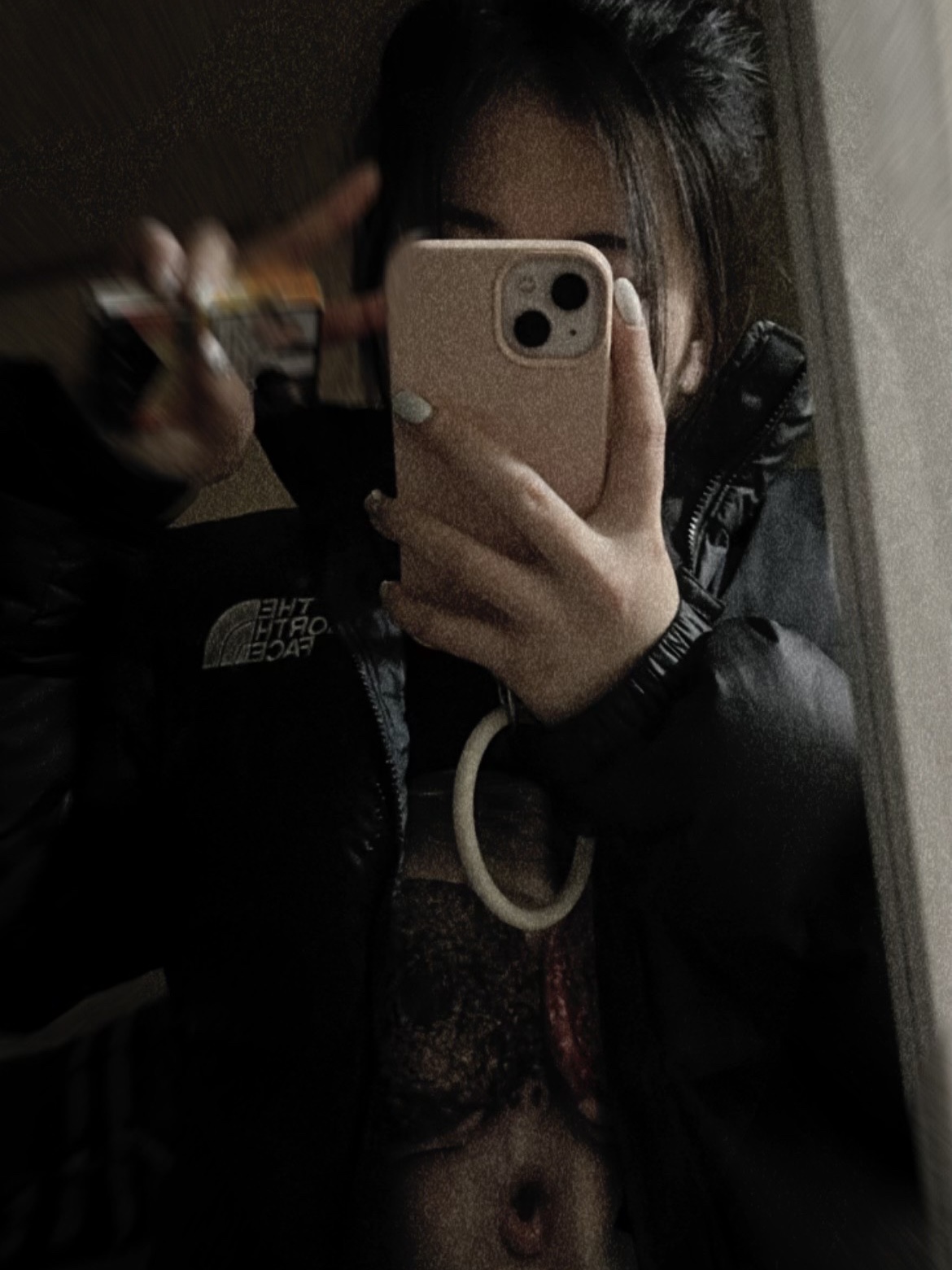 The North Face 1996 Eco Nuptse Jacket Black 착용 스타일
