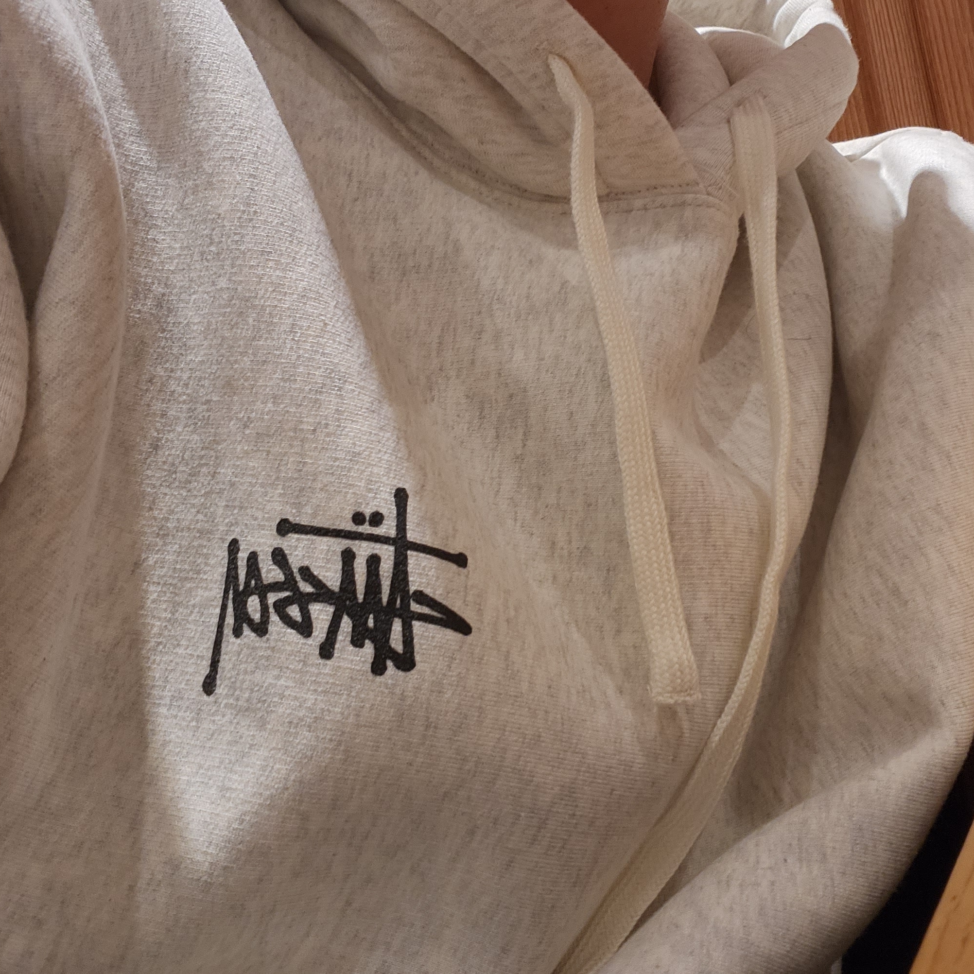 Stussy Basic Stussy Hoodie Ash Heather 2022 착용 스타일