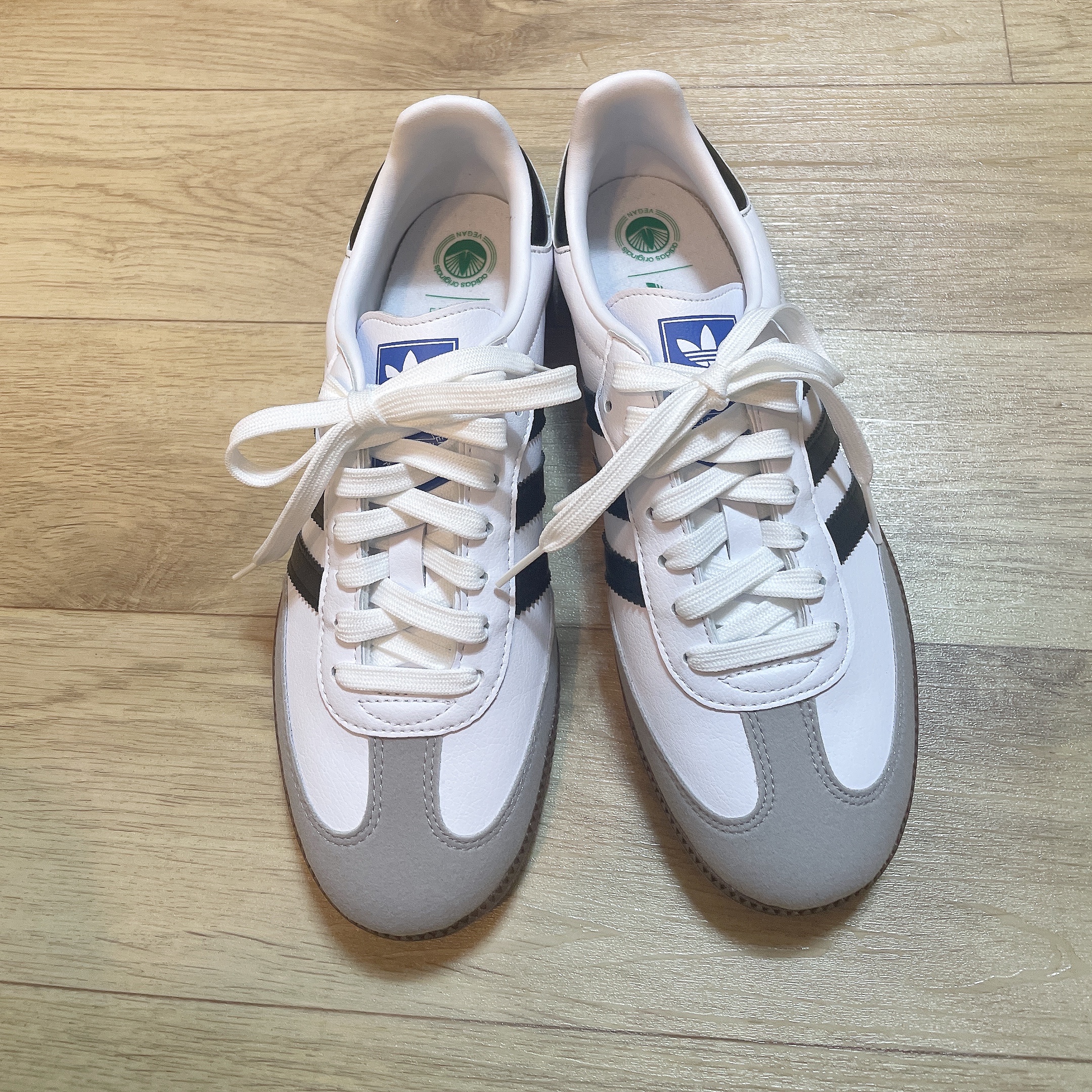 Adidas Samba Vegan White Black 착용 스타일