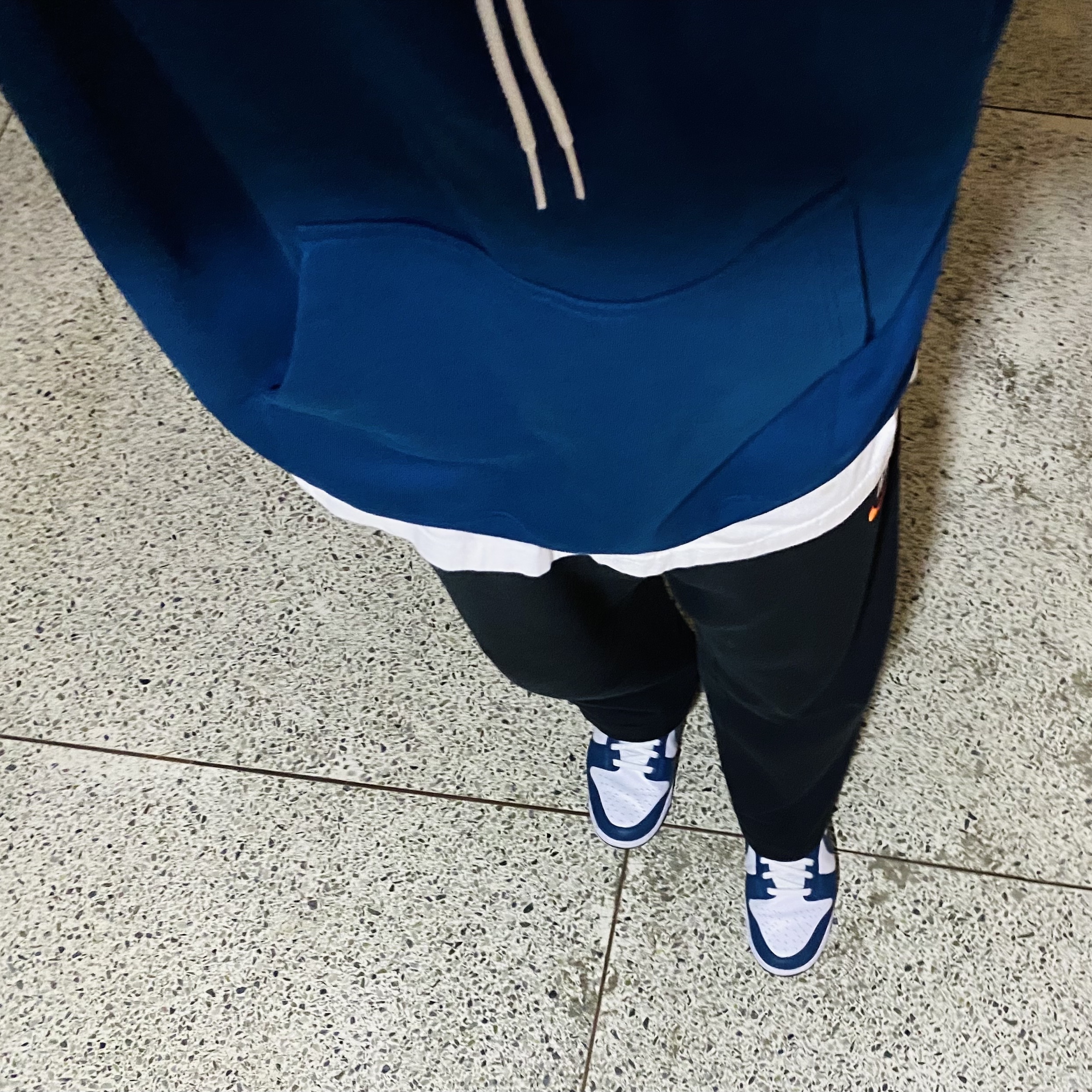 Nike Dunk Low Retro Valerian Blue, Nike NRG Solo Swoosh Fleece Hoodie Valerian Blue - Asia 착용 스타일 - 1