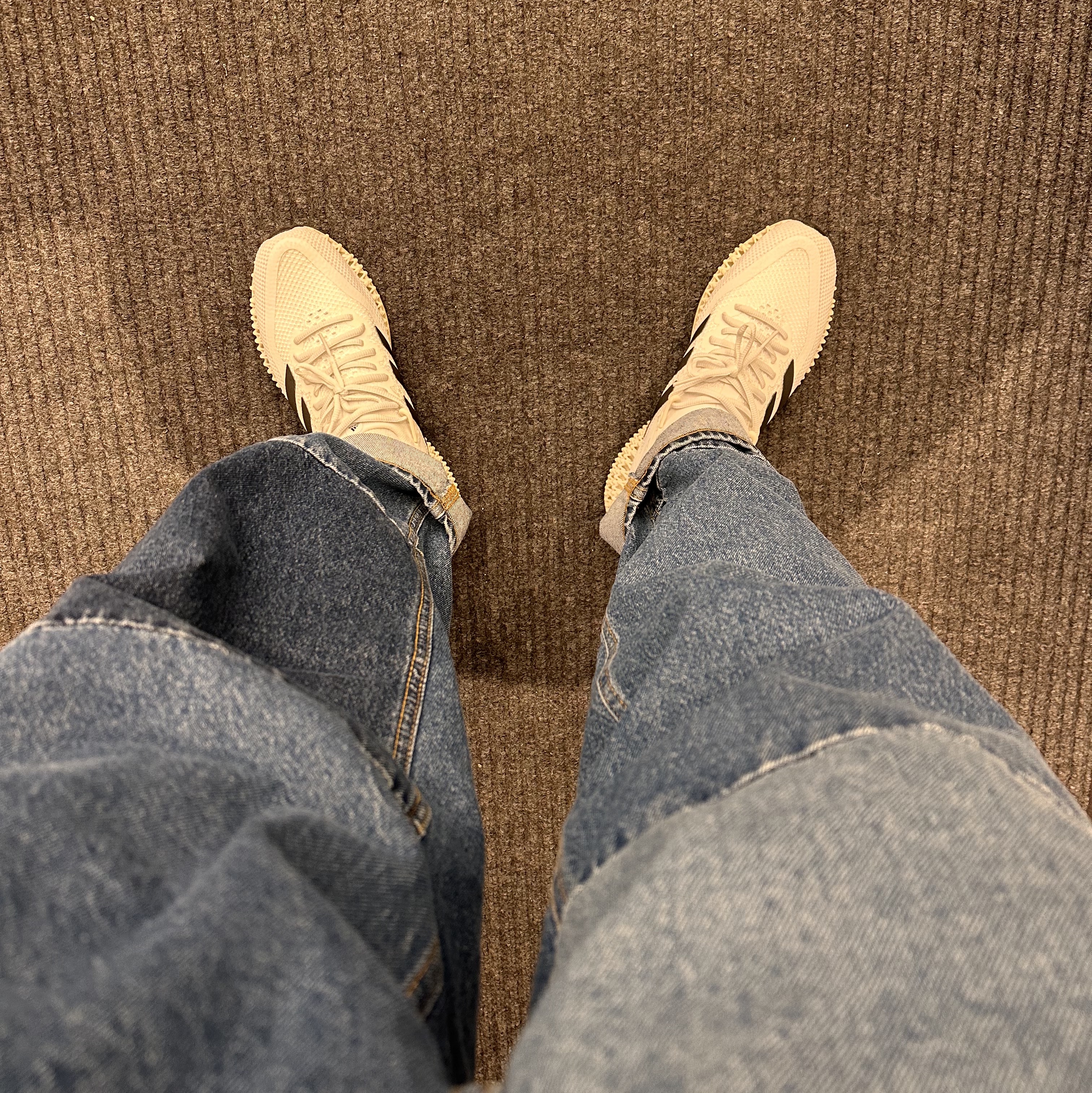Zara x Ader Error Barrel Leg Jeans Blue 착용 스타일 - 1