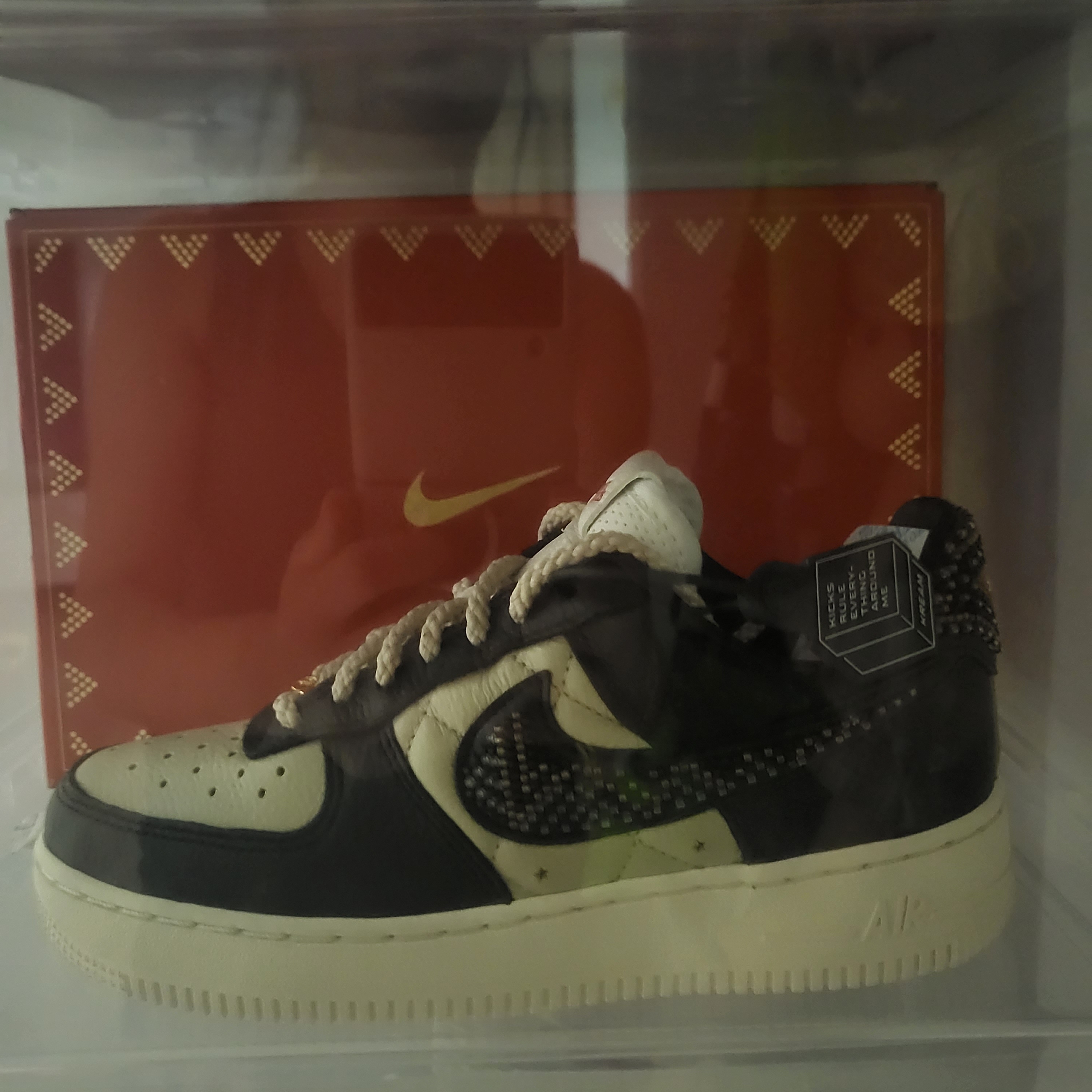 (W) Nike x Premium Goods Air Force 1 Low Black Sand 착용 스타일