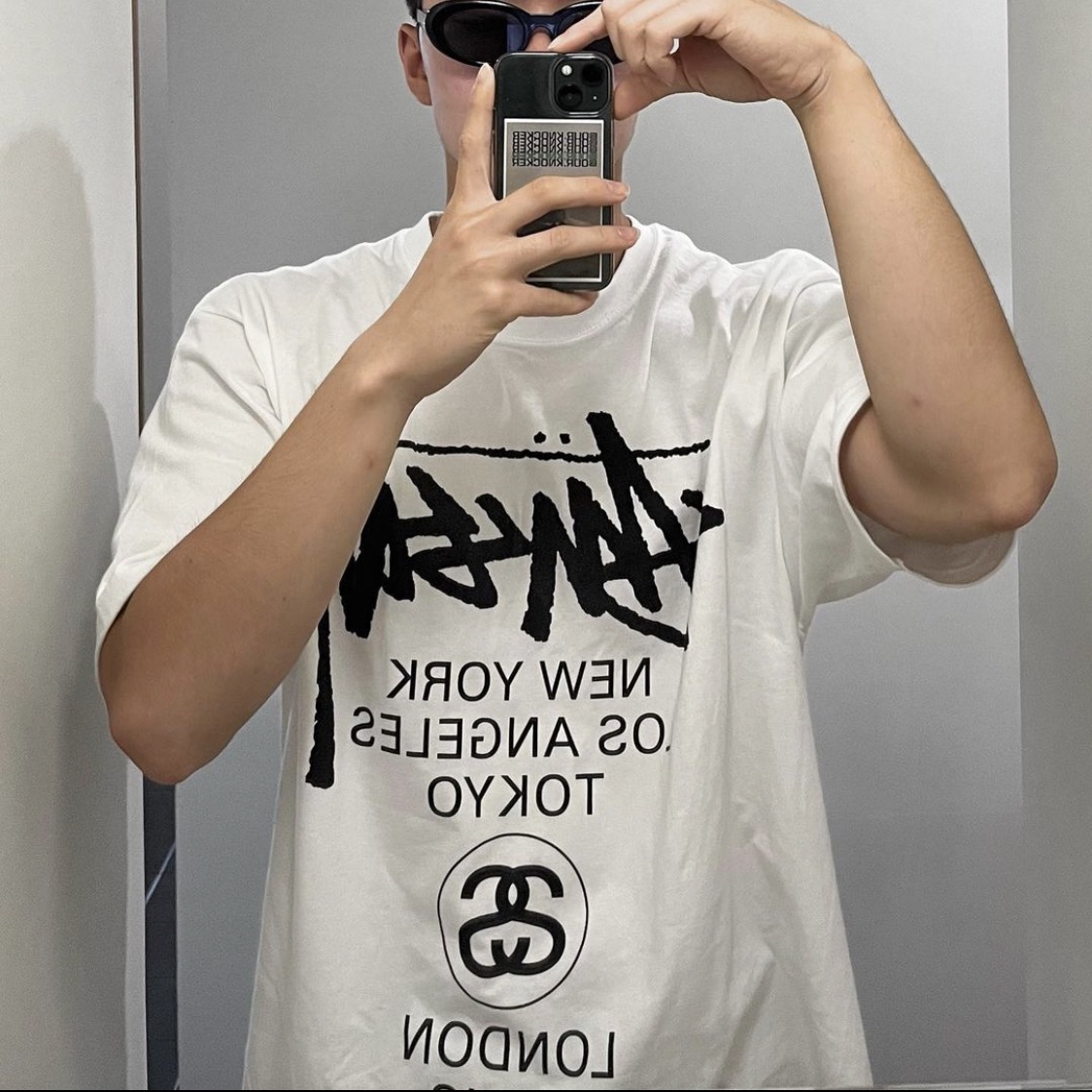 Stussy World Tour T-Shirt White 착용 스타일