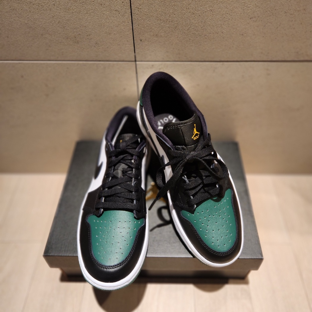 Jordan 1 Low Golf Noble Green, (GS) Jordan 1 Low SE Concord 착용 스타일 - 1