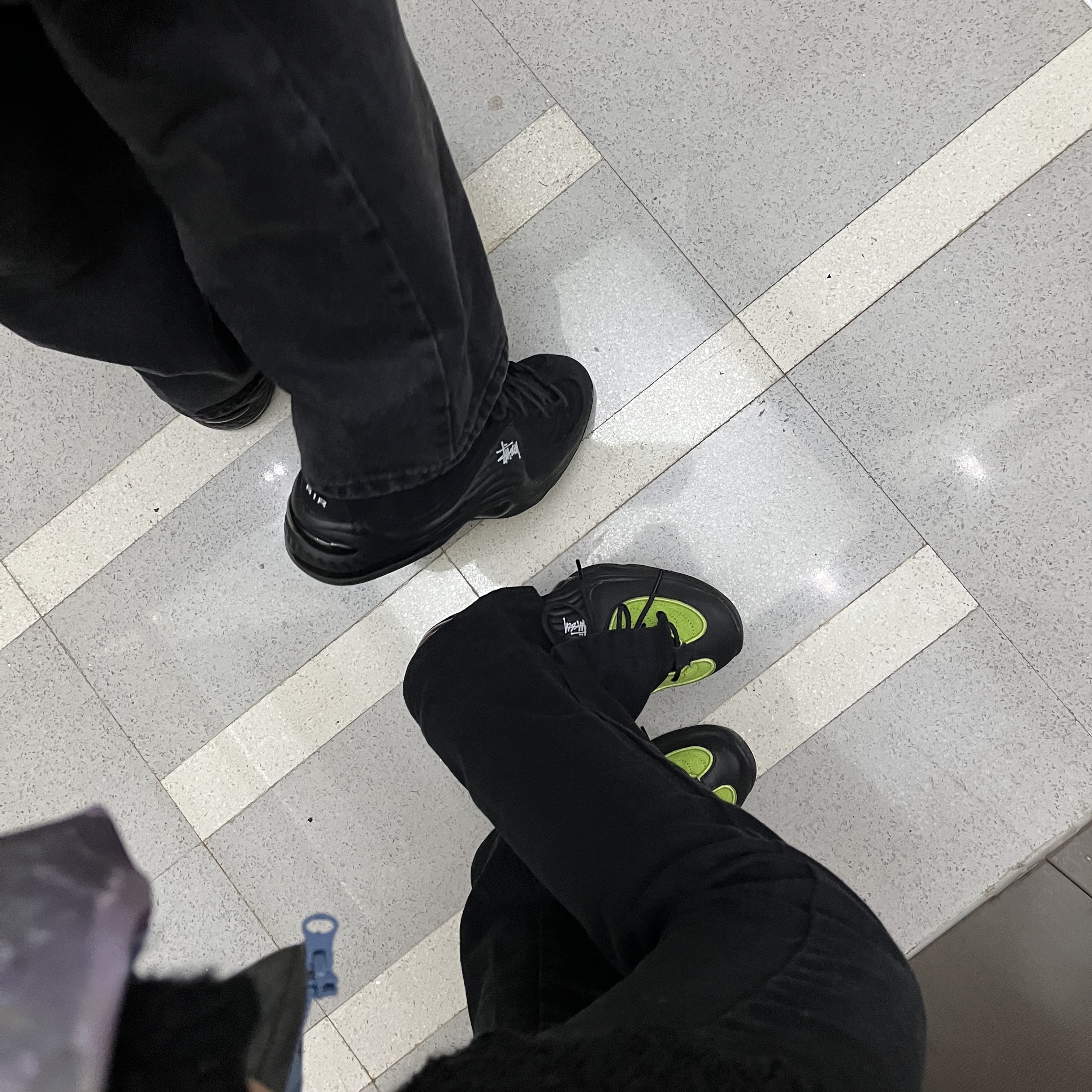 Nike x Stussy Air Penny II Vivid Green and Black, Nike x Stussy Air Penny II Black 착용 스타일 - 2