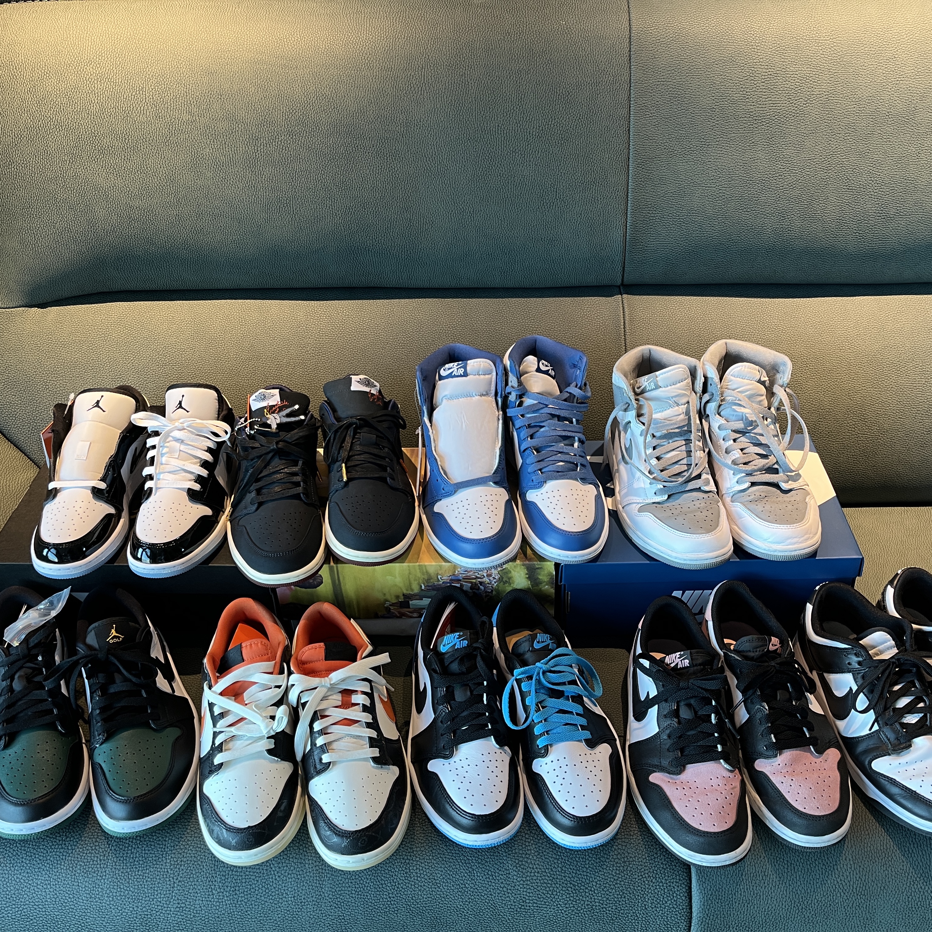 Jordan 1 Low Golf Noble Green, (GS) Jordan 1 Low SE Concord 착용 스타일 - 3