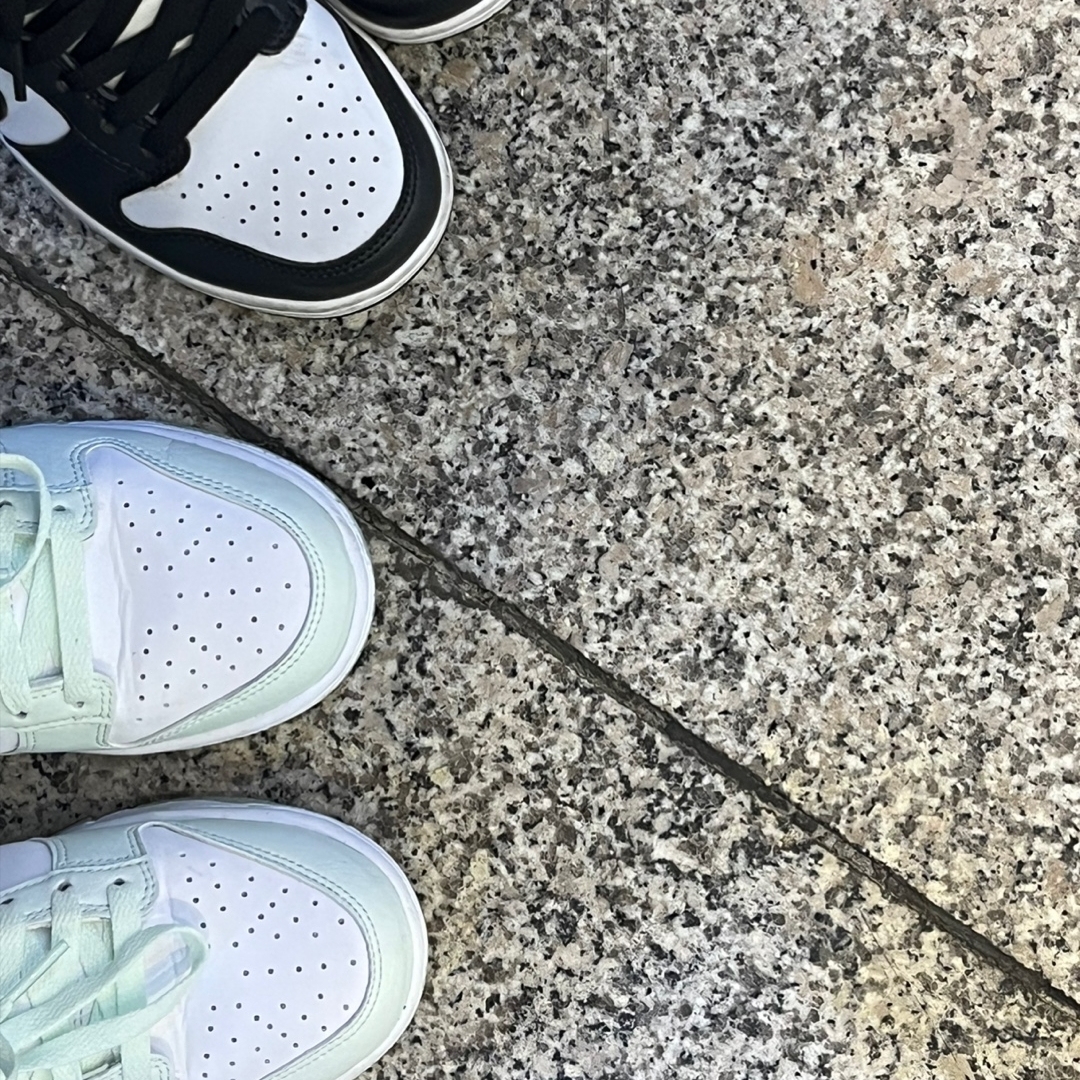 (W) Nike Dunk Low Next Nature Barely Green and White, (W) Nike Dunk Low Black 착용 스타일