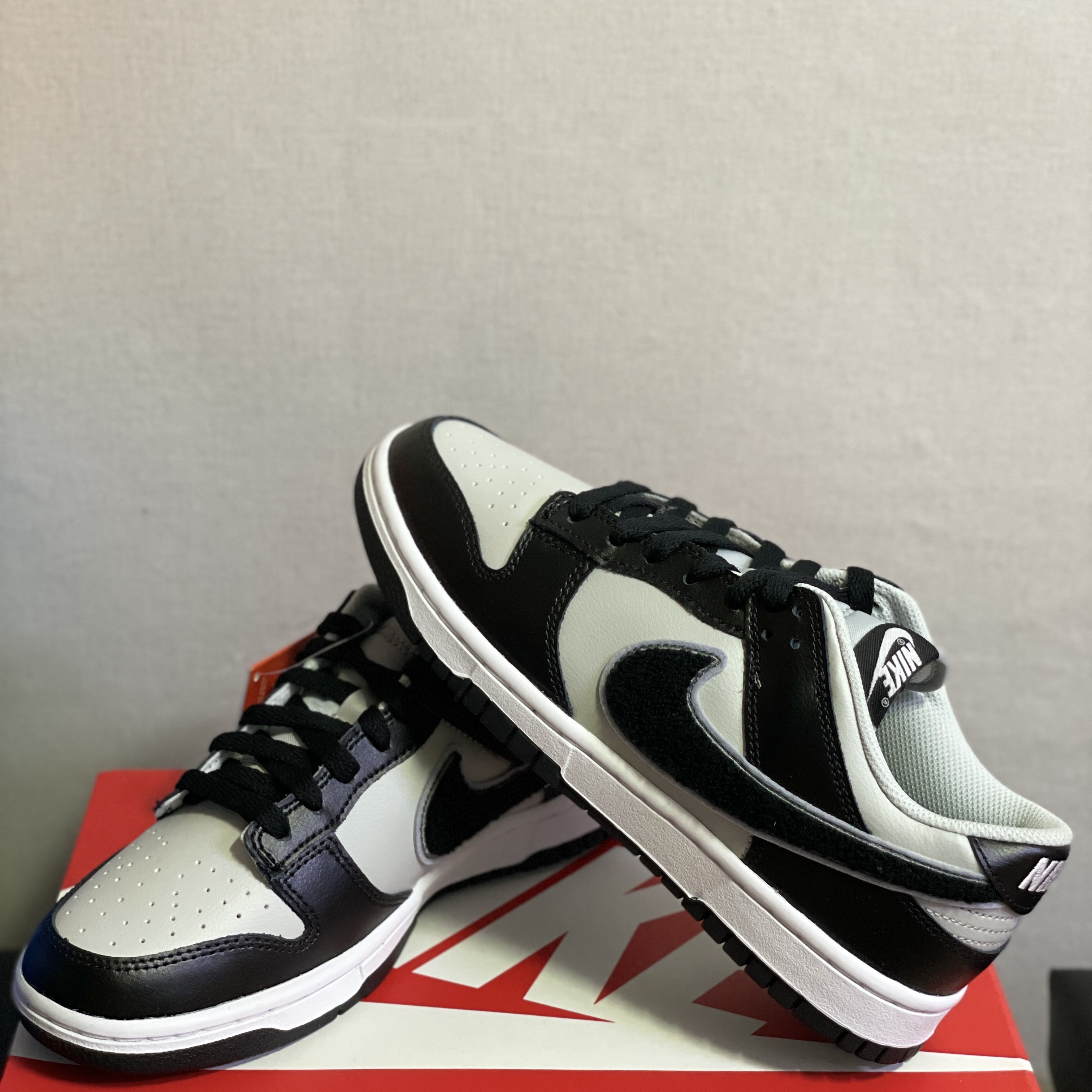 Nike Dunk Low Retro Grey Fog Black 착용 스타일 - 2