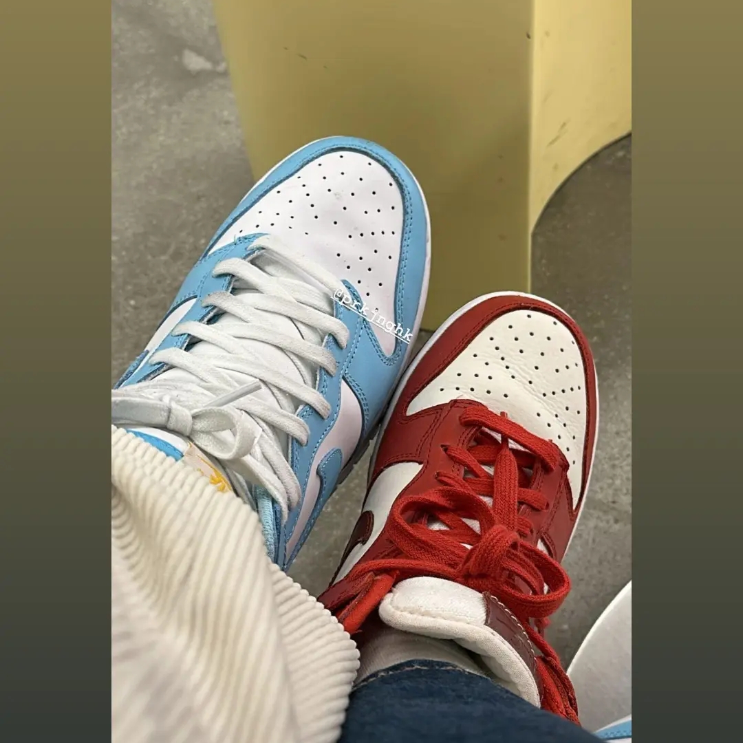 Nike Dunk High Retro Blue Chill, (W) Nike Dunk High LXX Cinnabar 착용 스타일