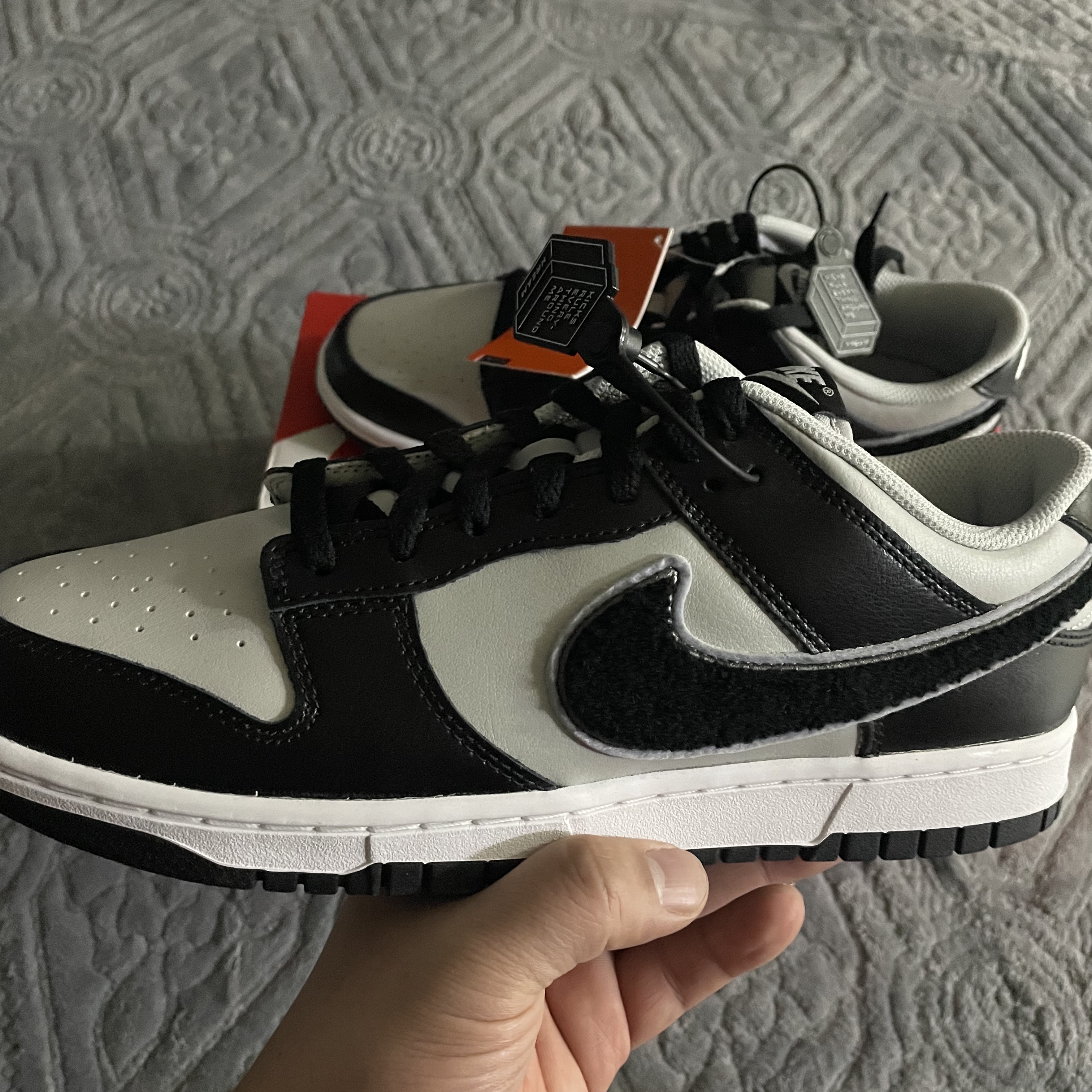 Nike Dunk Low Retro Grey Fog Black 착용 스타일 - 4