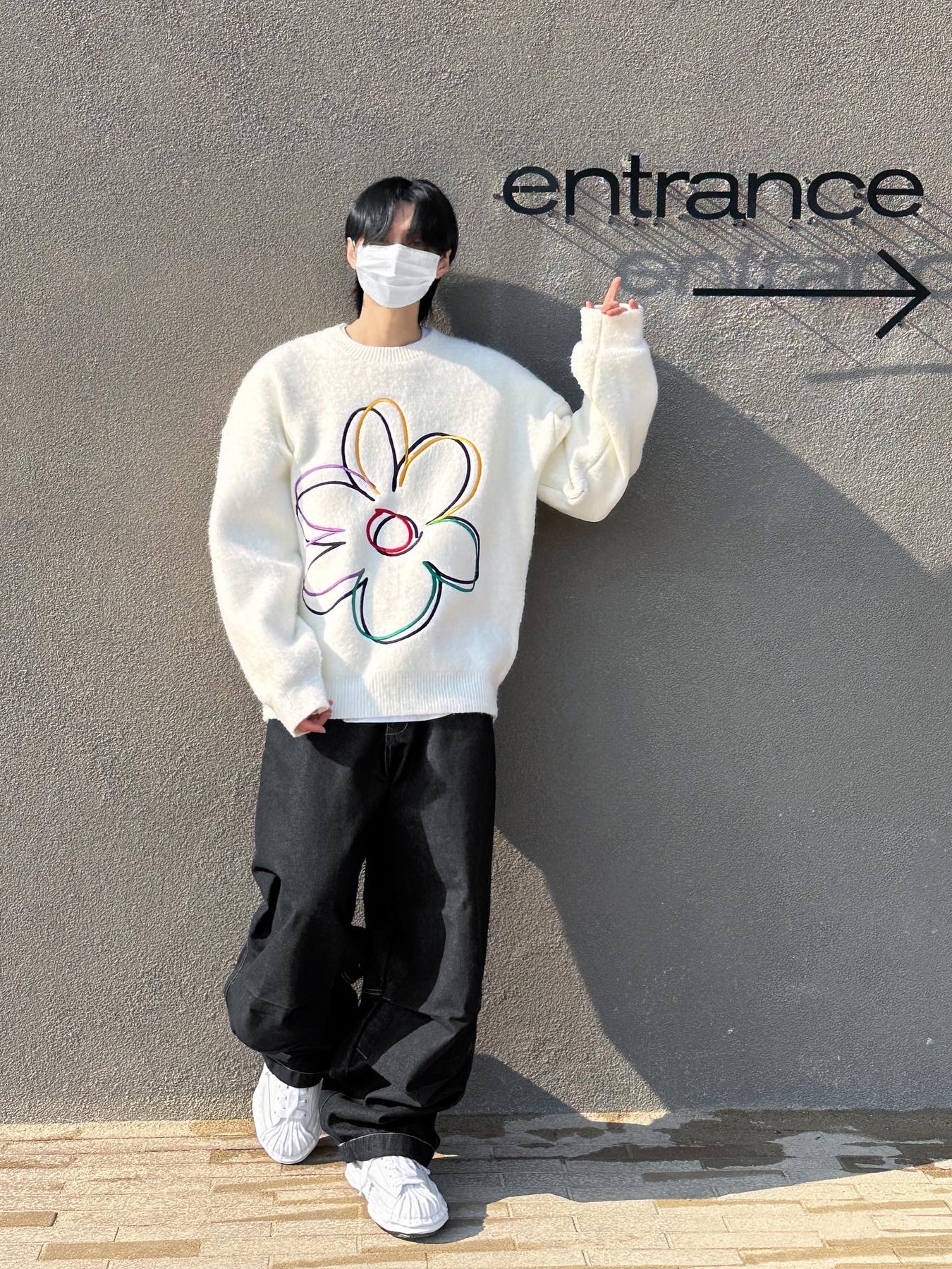 Maison Mihara Yasuhiro Blakey OG Sole Canvas Low-top Sneakers White 착용 스타일 - 1