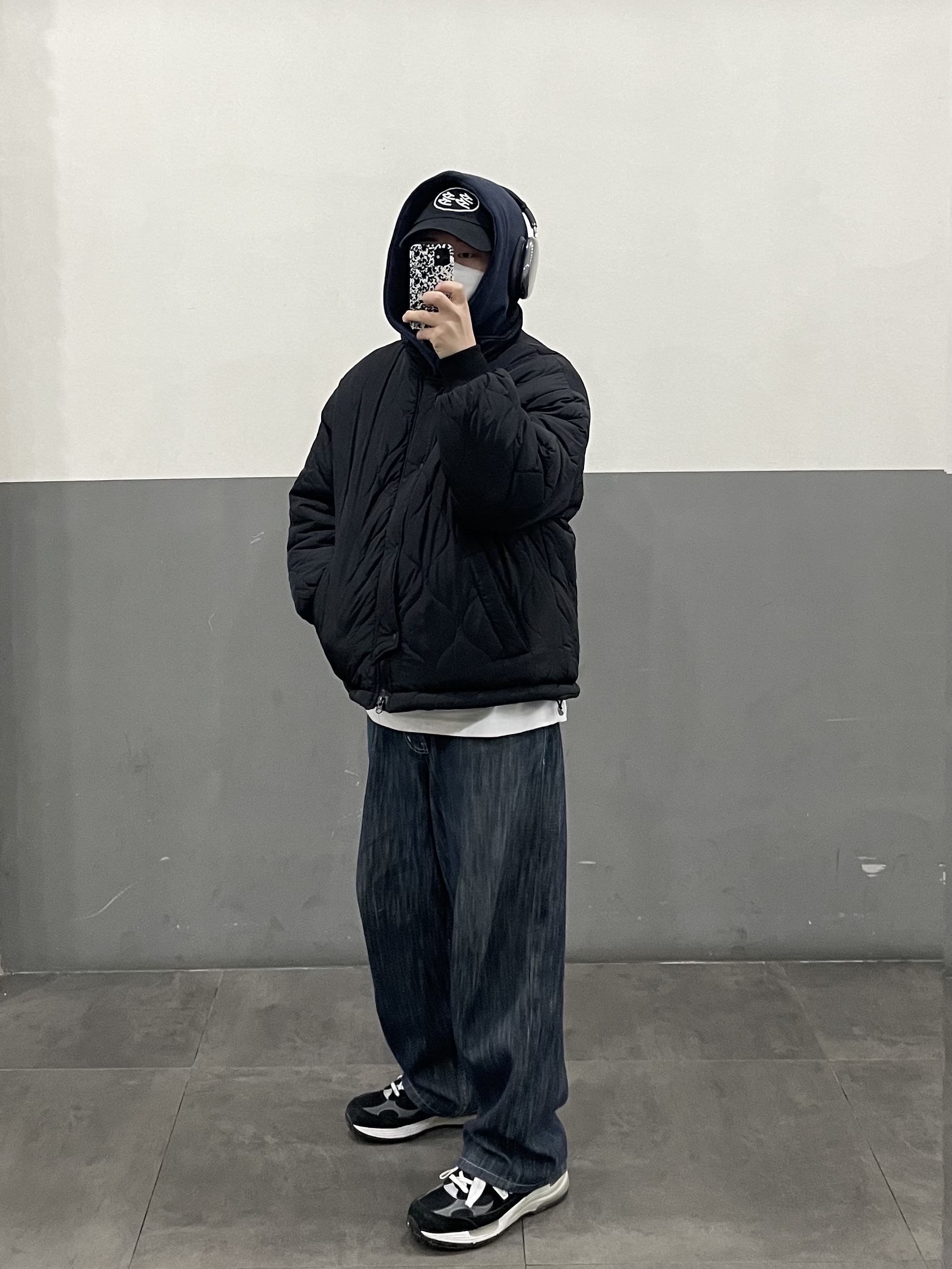 Dada Glow Logo Cap Black, Apple AirPods Max Lightning Space Gray (Korean Ver.) 착용 스타일