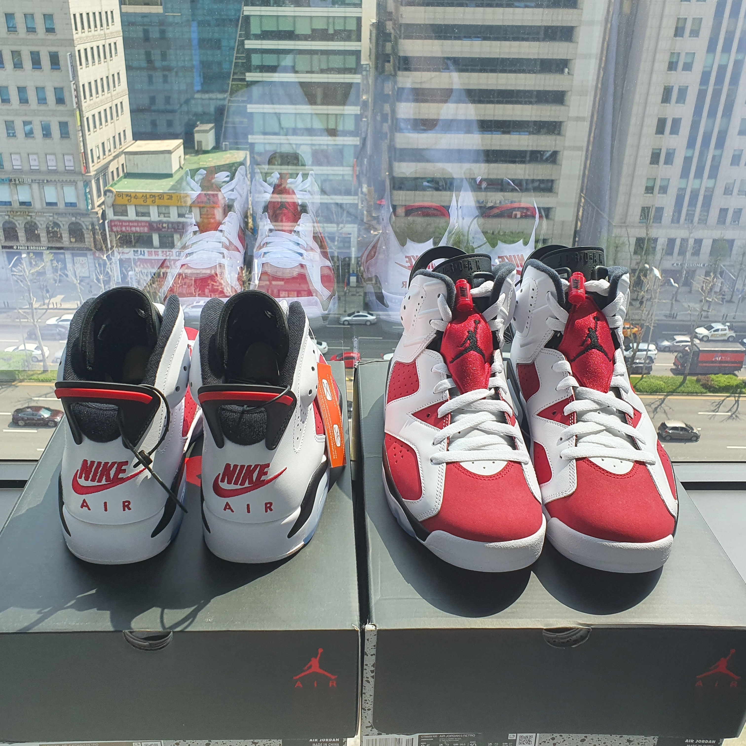 Jordan 6 Retro Carmine 2021 착용 스타일 - 1