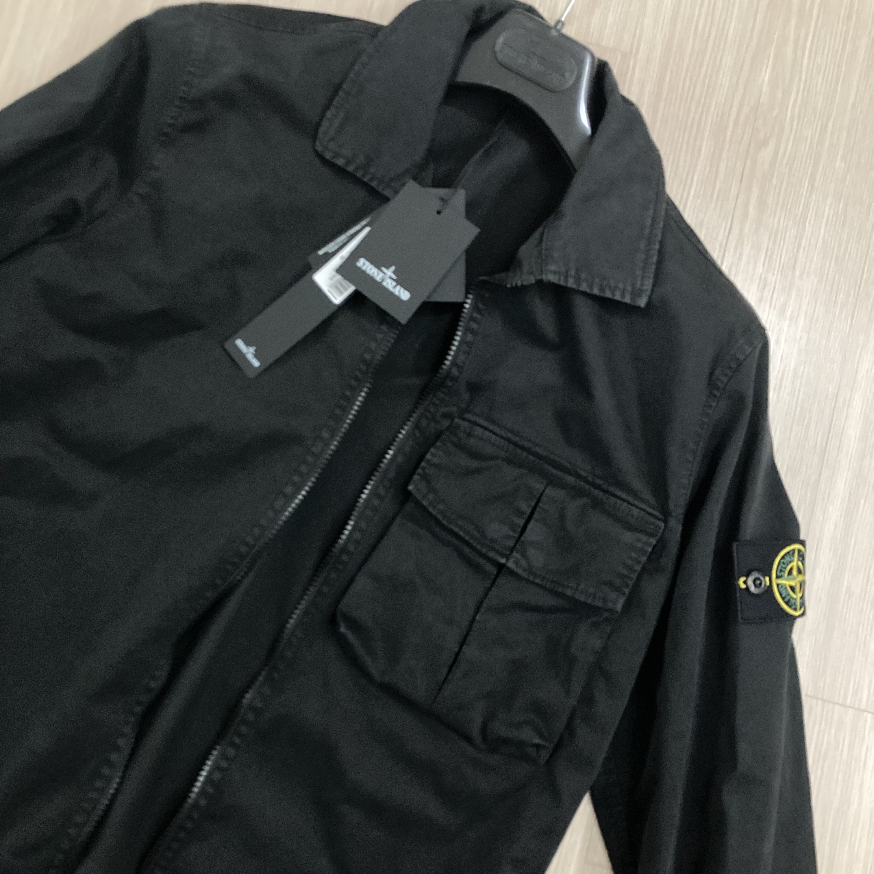 Stone Island 11803 Naslan Light Polartec Overshirt Black - 21FW 착용 스타일