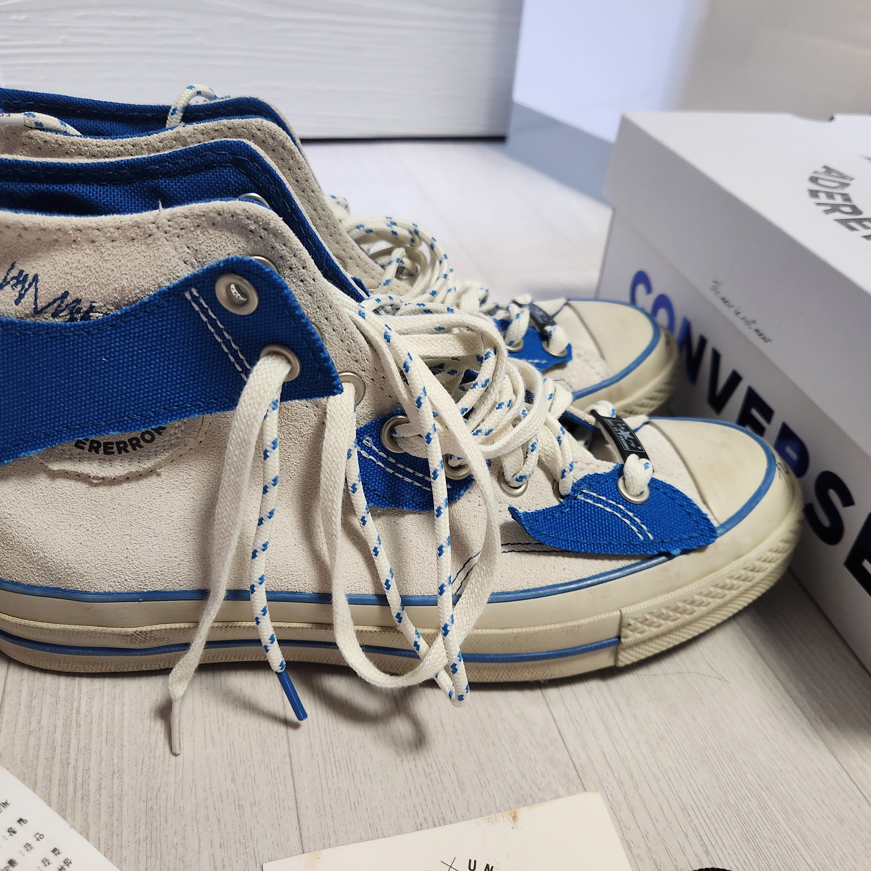 Converse x Ader Error Chuck 70 High White 착용 스타일