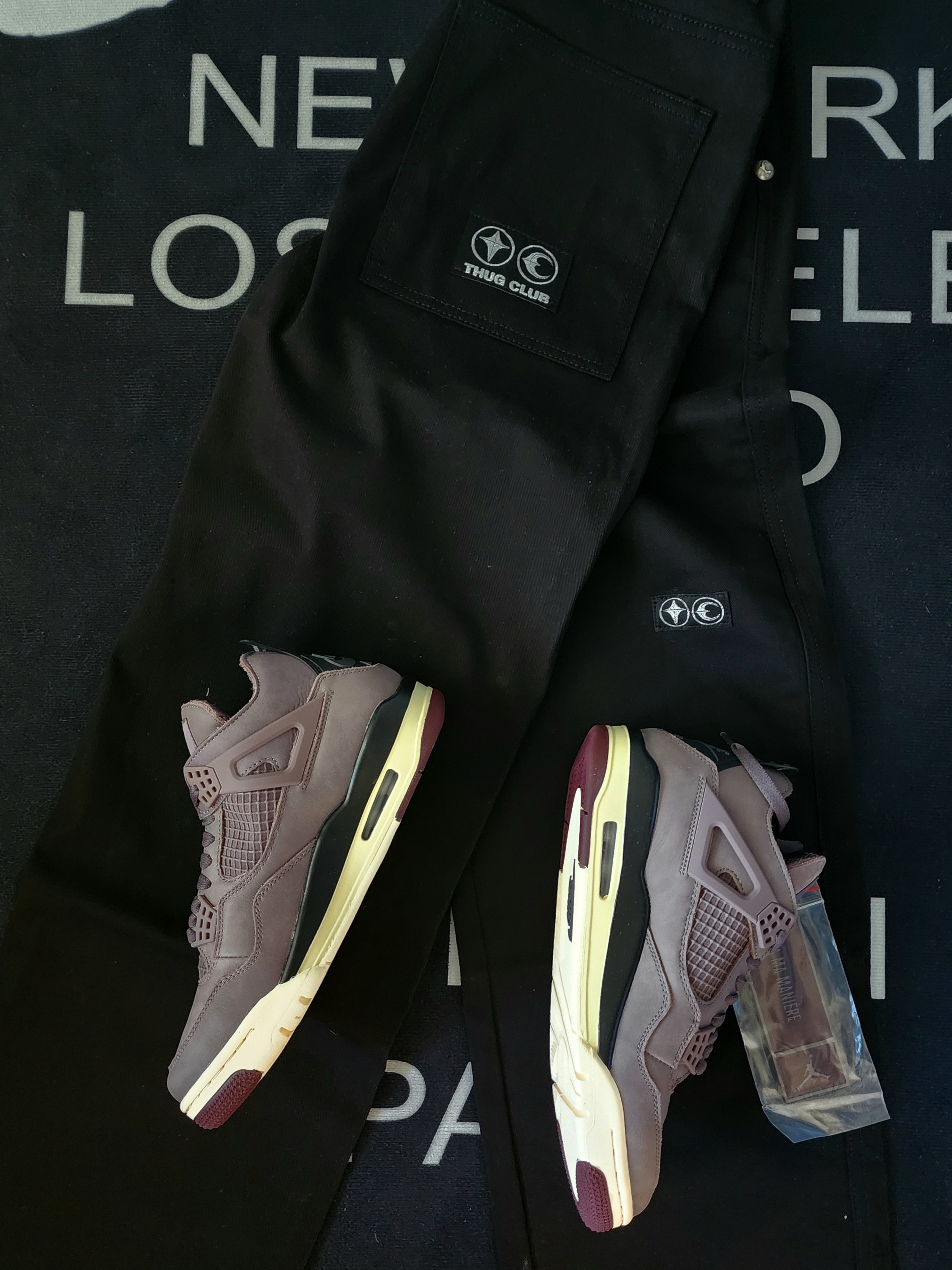 Jordan 4 x A Ma Maniere Retro Violet Ore 착용 스타일